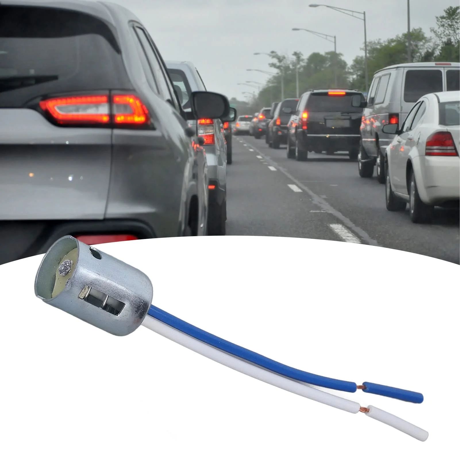 Pack of 10 Lamp Holder, DC 12 V 1157 Lamp Bulb Socket, Car Wiring Socket, LED Indicator Holder with 3.5 Inch Wiring Harness, Renovation Socket, Wire Connector, Lamp Holder for 1157 Bulbs - Image 3