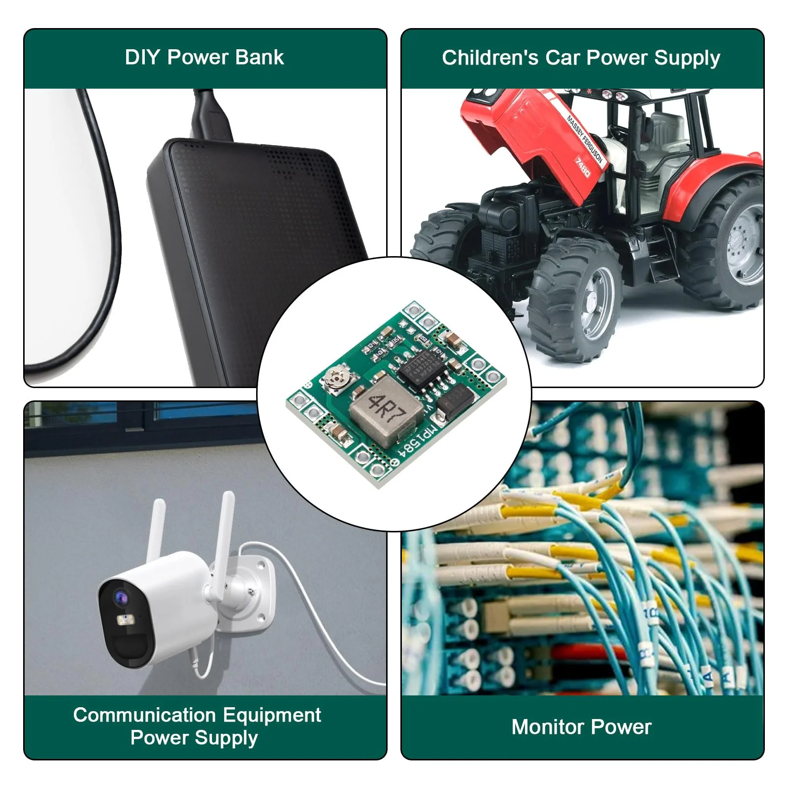 Pack of 10 Mini Step Down Converter Module, QIQIAZI DC-DC Buck Converter MP1584EN 4.5-28V to 0.8-20V DC-DC Converter Module, 24V to 12V 9V 5V 3V Step Down Adjustable Converter - Image 5