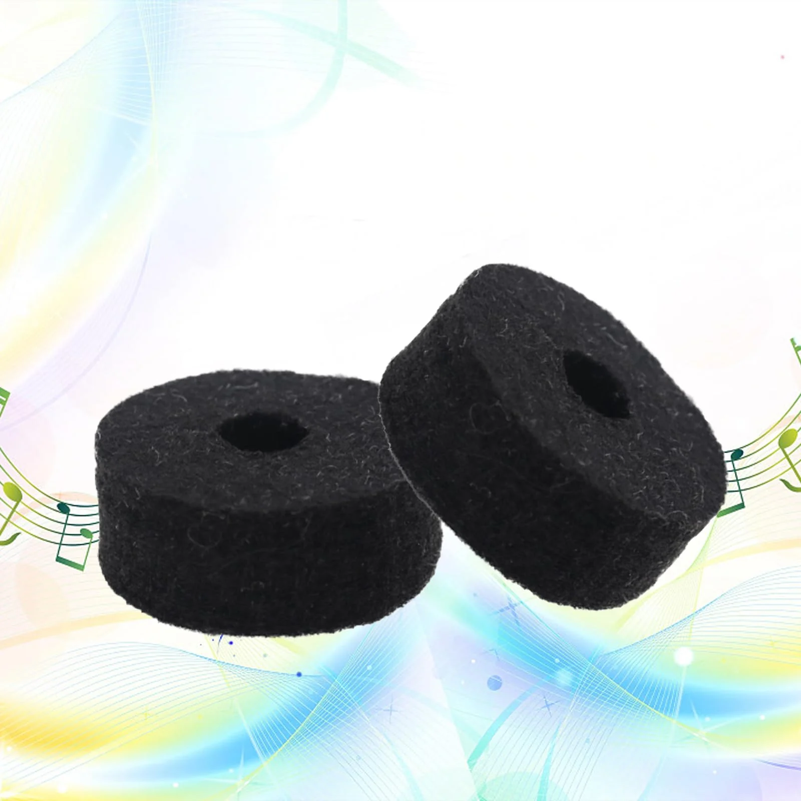 Pack of 10 Round Soft Black Cymbal Stand Felt Washer, Drum Felts Replacement, Enhance Your Drum Kit Sound and Protect Your Cymbals - Image 4