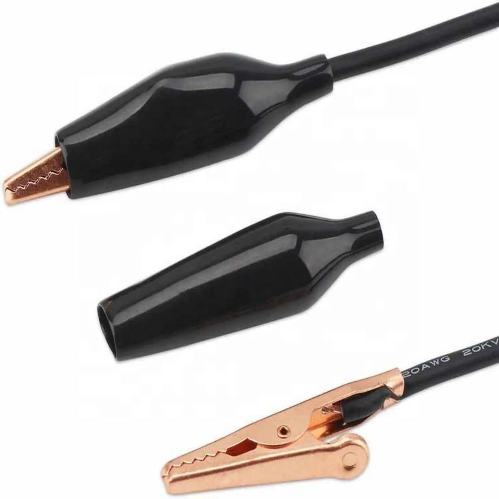 Pack of 10 Test Leads with Alligator Clips Double Ended Test Leads (50 cm) 10 items - Image 2