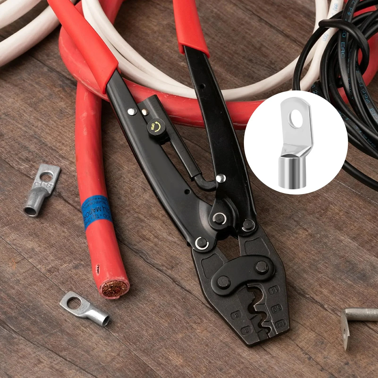 Pack of 10 Tube Cable Lugs 50 mm² M8 Uninsulated SC Cable Connector Cable Lugs Ring Terminals - Image 4