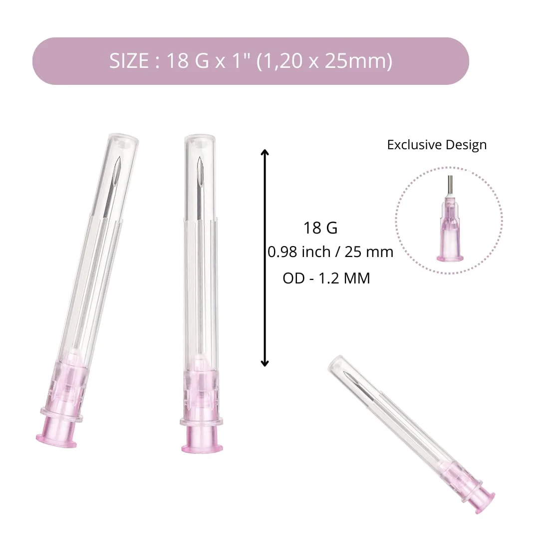 Pack of 100 18 g x 1 inch (25 mm) stainless steel dosing accessories for refill liquids, individually packed, refill tubes for industry, science laboratories, for hobby and DIY, multi-purpose 18G x 1 inch (25 mm) - Image 3