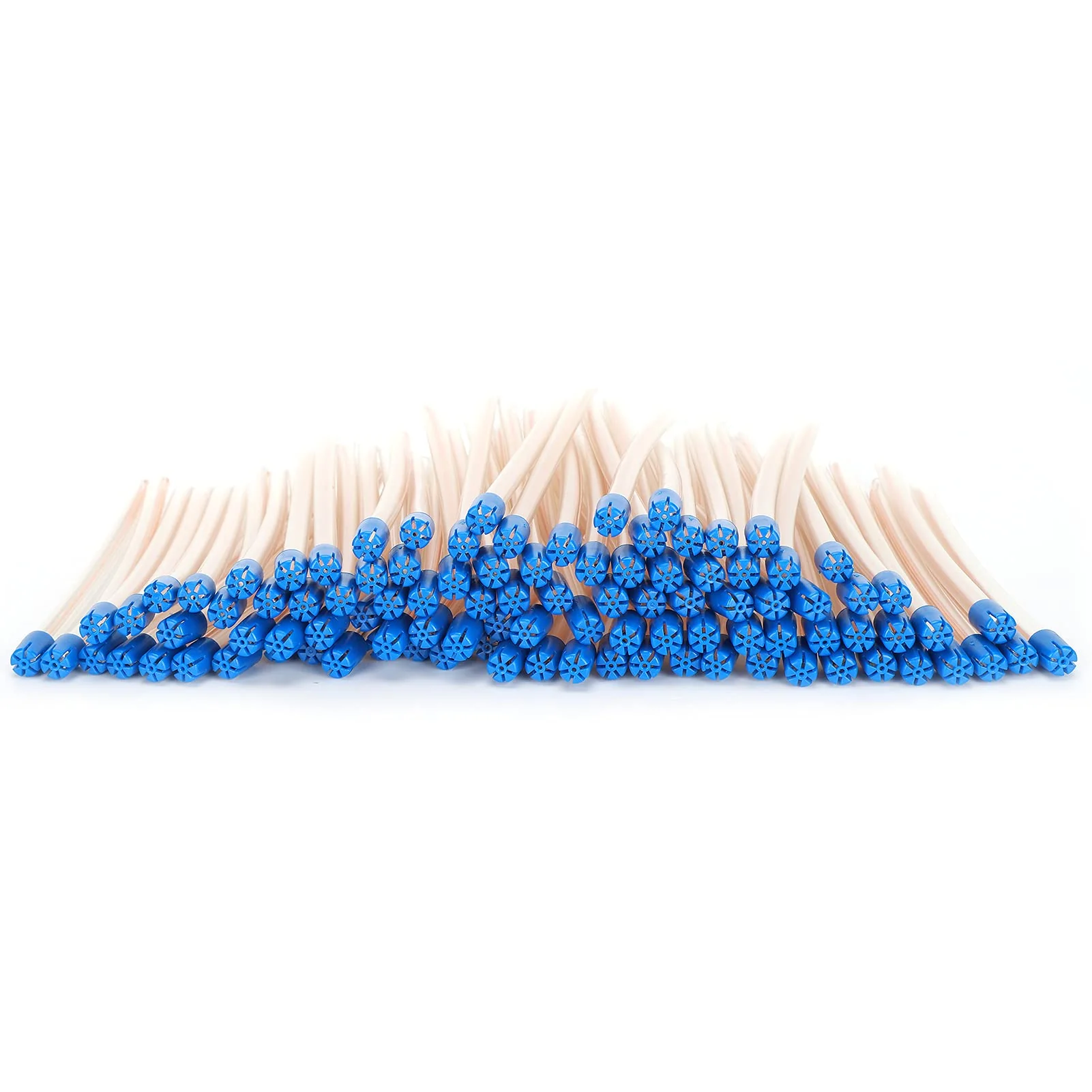Pack of 100 Disposable Saliva Straws, Oral Care Sticks, Latex-Free Suction Tips, Flexible Transparent Tube with Blue Tips, Oral Care Accessories - Image 4