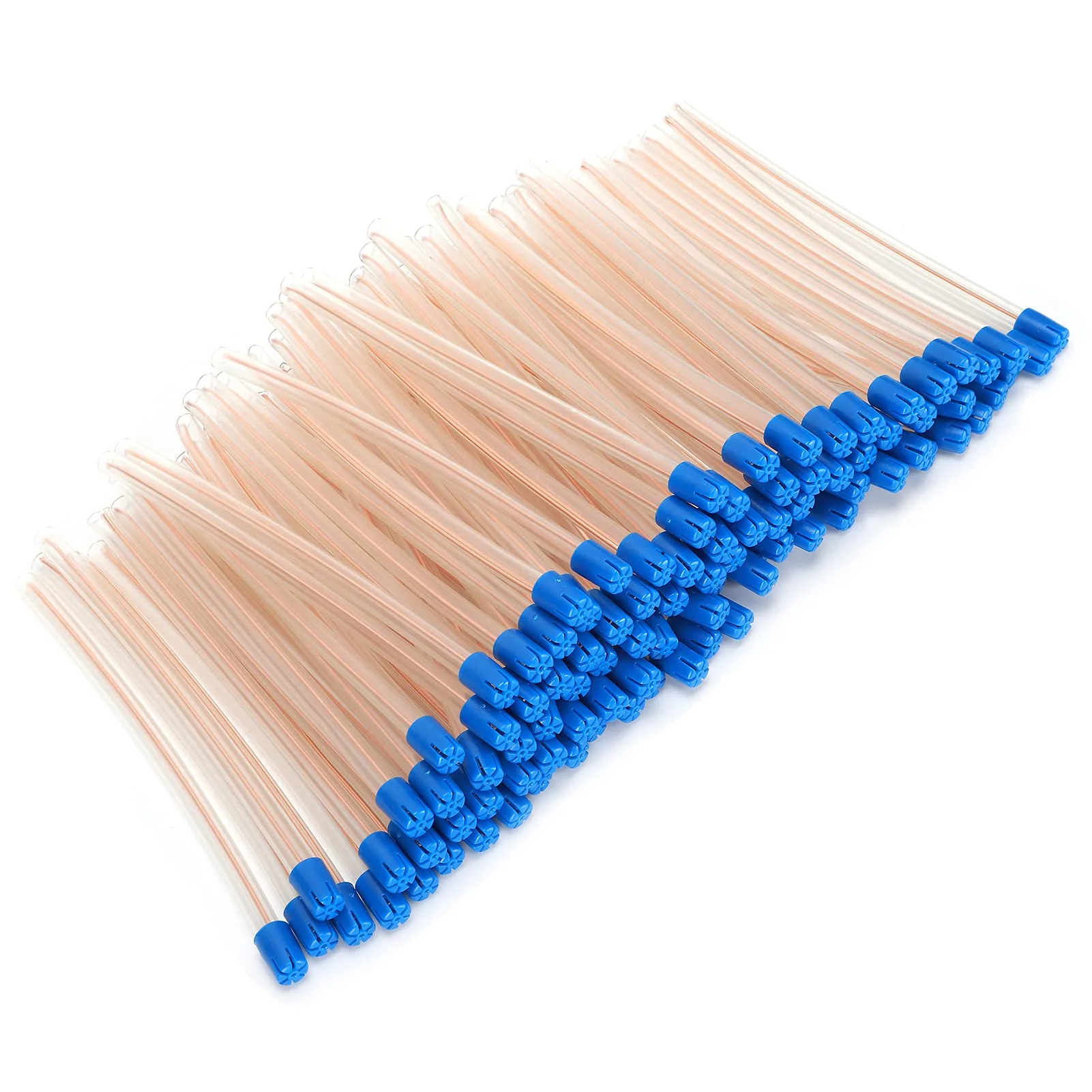 Pack of 100 Disposable Saliva Straws, Oral Care Sticks, Latex-Free Suction Tips, Flexible Transparent Tube with Blue Tips, Oral Care Accessories - Image 5