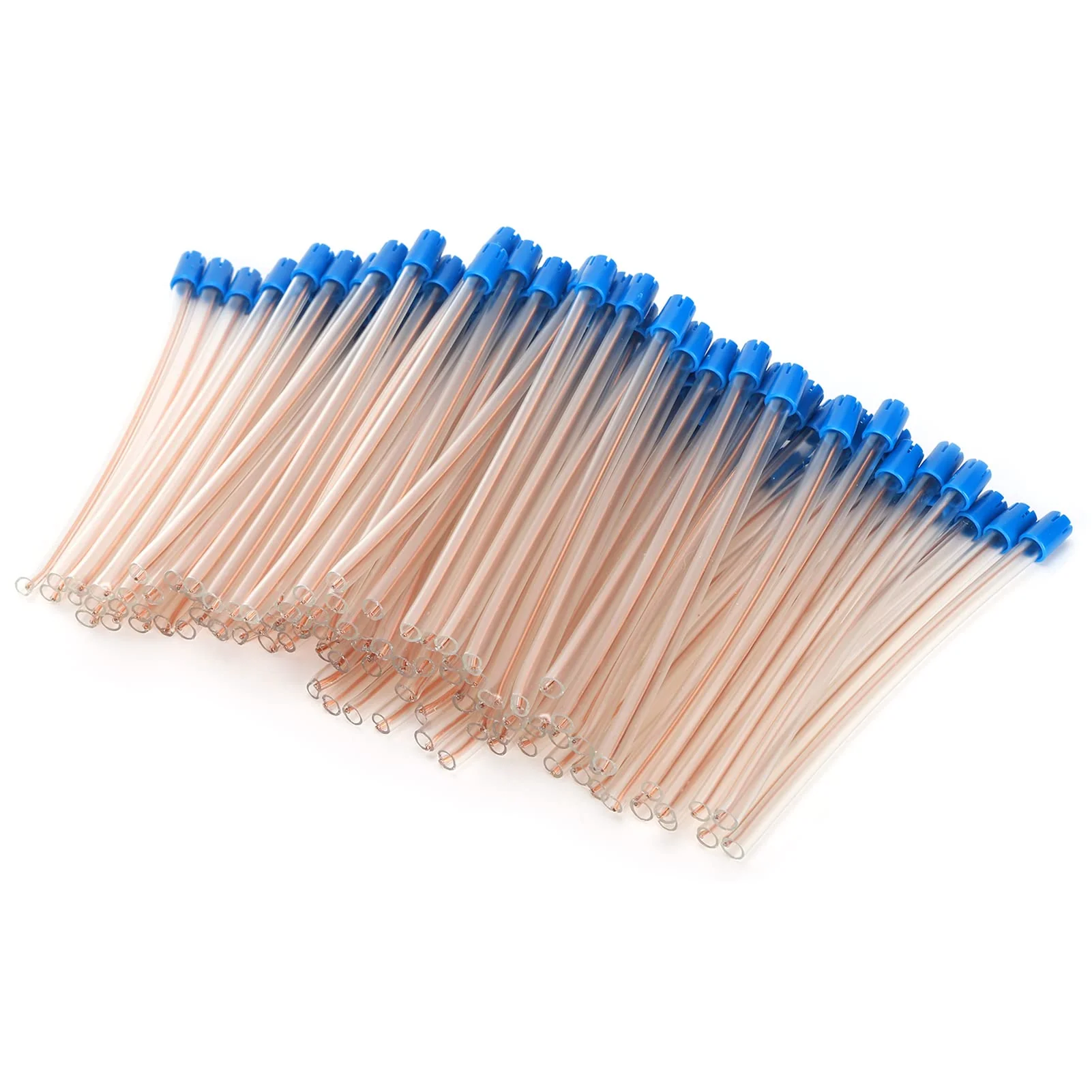 Pack of 100 Disposable Saliva Straws, Oral Care Sticks, Latex-Free Suction Tips, Flexible Transparent Tube with Blue Tips, Oral Care Accessories - Image 9