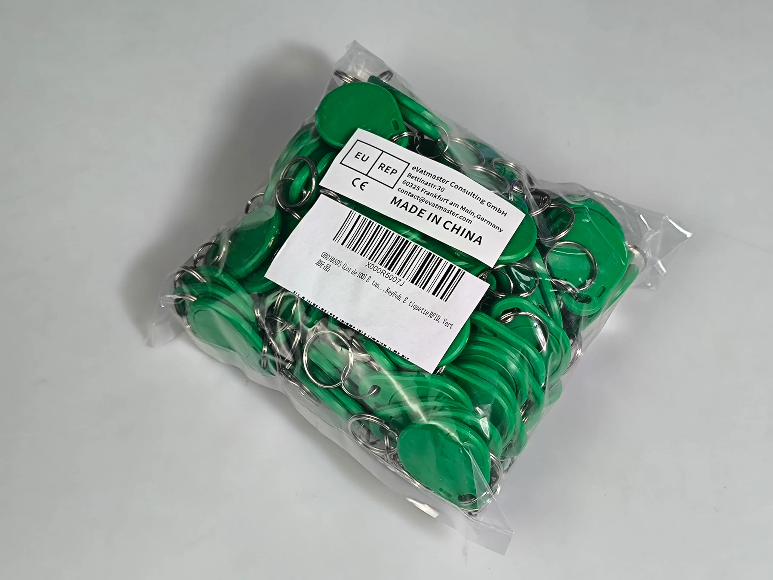 (Pack of 100) Waterproof ABS 13.56MHz ISO14443A MF Classic 1K NFC RFID Token,RFID Keyfob,RFID Tag (Green) - Image 4