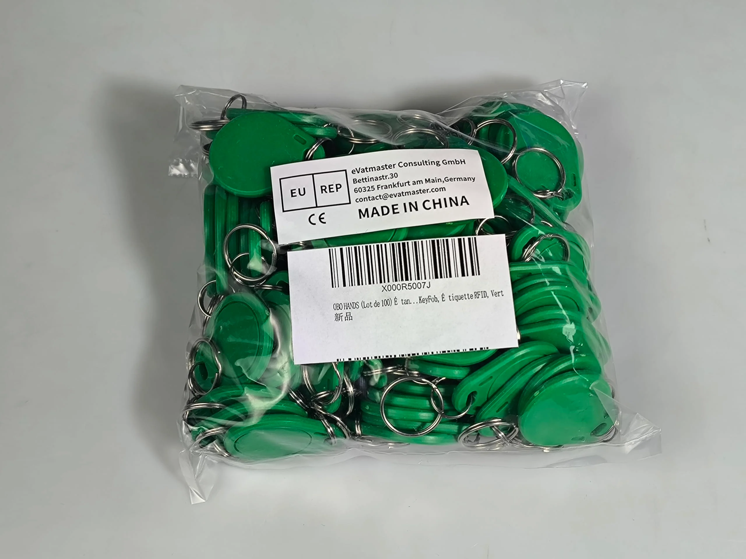 (Pack of 100) Waterproof ABS 13.56MHz ISO14443A MF Classic 1K NFC RFID Token,RFID Keyfob,RFID Tag (Green) - Image 5