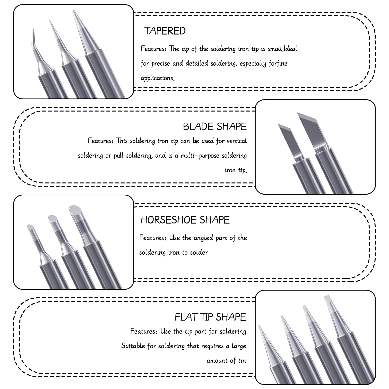 Pack of 12 900 m soldering tips, soldering iron tips, universal soldering tip, lead-free material, soldering station, replacement welding equipment accessories, soldering iron tip, applicable Ersa - Image 3