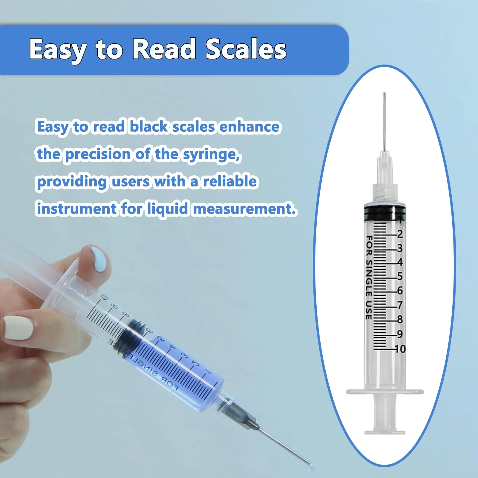 Pack of 12 Reusable Luer Lock Syringe, 10 ml Screw Cap Syringe, Threaded Syringe with 14-27G Dosing Needles and Caps Blunt Needle, Dosing Feeding Syringe for Pet Feeding Watering - Image 5
