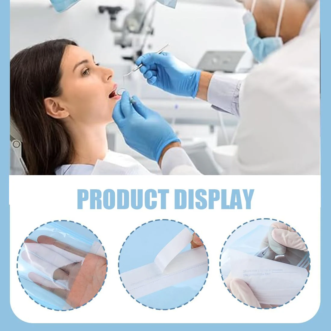 Pack of 150 Sterilisation Bags, Self-Adhesive Sterilisation Bags, Disposable Steriliser Bags for Cleaning Tools, Self-Sealing Sterilisation Bag, Sealing Sterilising Bag - Image 3