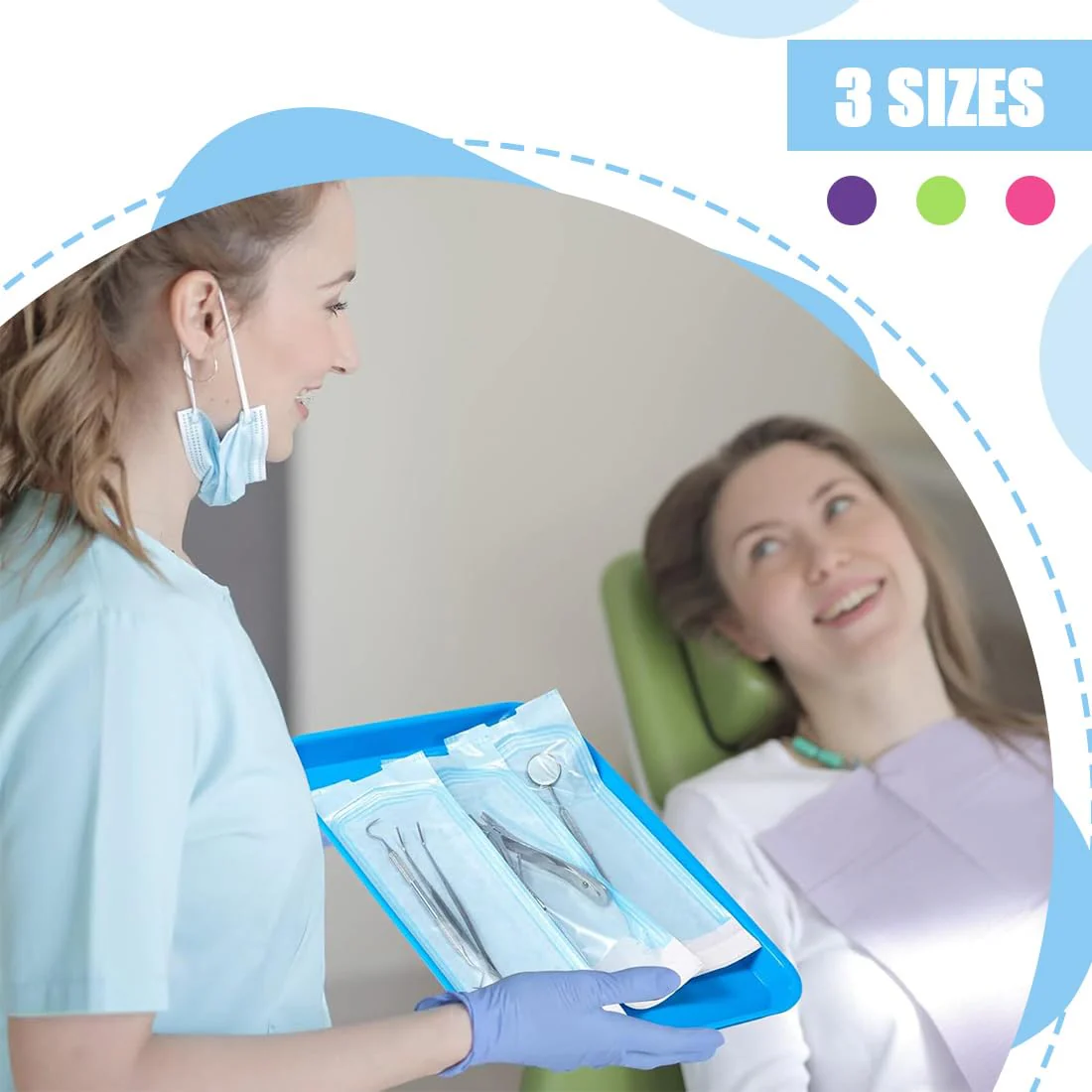 Pack of 150 Sterilisation Bags, Self-Sealing Sterilisation Bags for Dental Tools, Tattoos or Manicures, Sterilisation Bags, Teri Bags for Autoclave, Autoclave Bags - Image 4