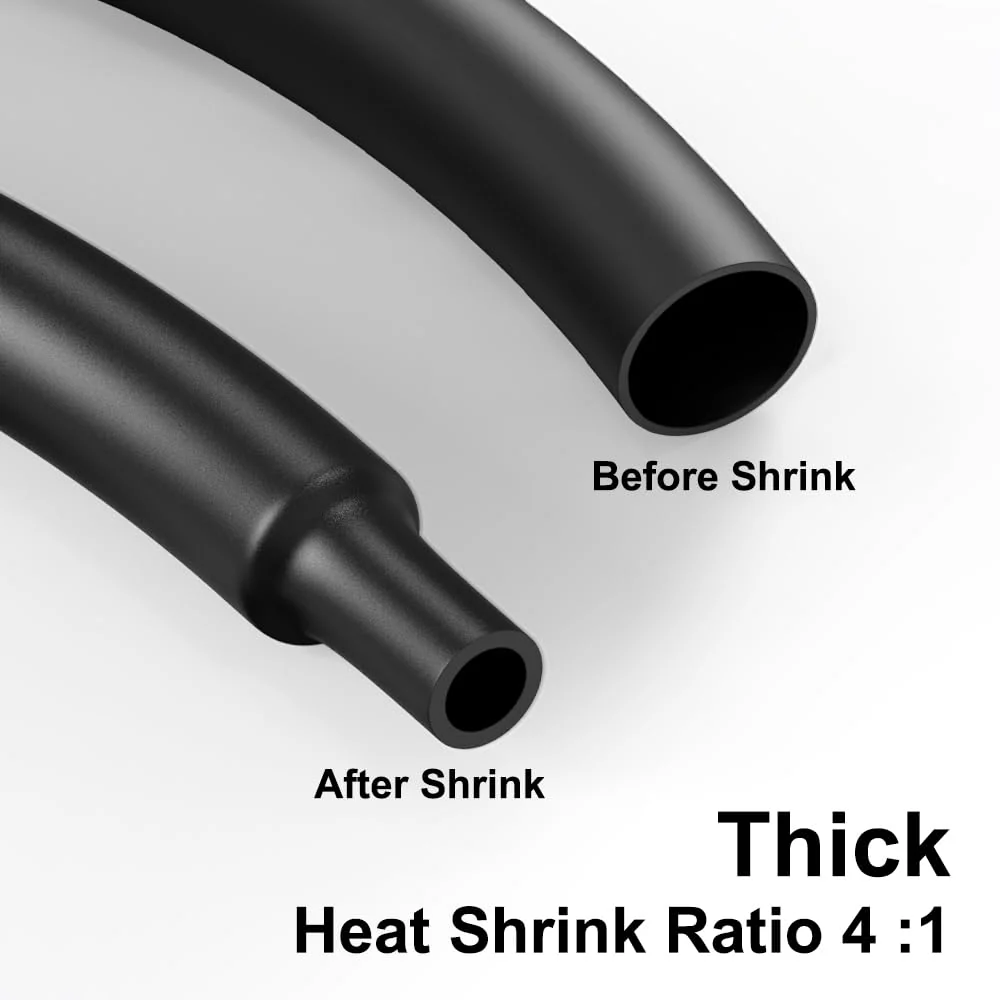 Pack of 2 4:1 Heat Shrink Tubing, Heat Shrink Tubing, Waterproof, Diameter 24 mm & 2 m Length, Heat Shrink Tube with Adhesive, Heat Shrink Tube Black (Red) for Cable Insulation, Marking, Cable 4:1 Ø24mm & 2m - Image 5