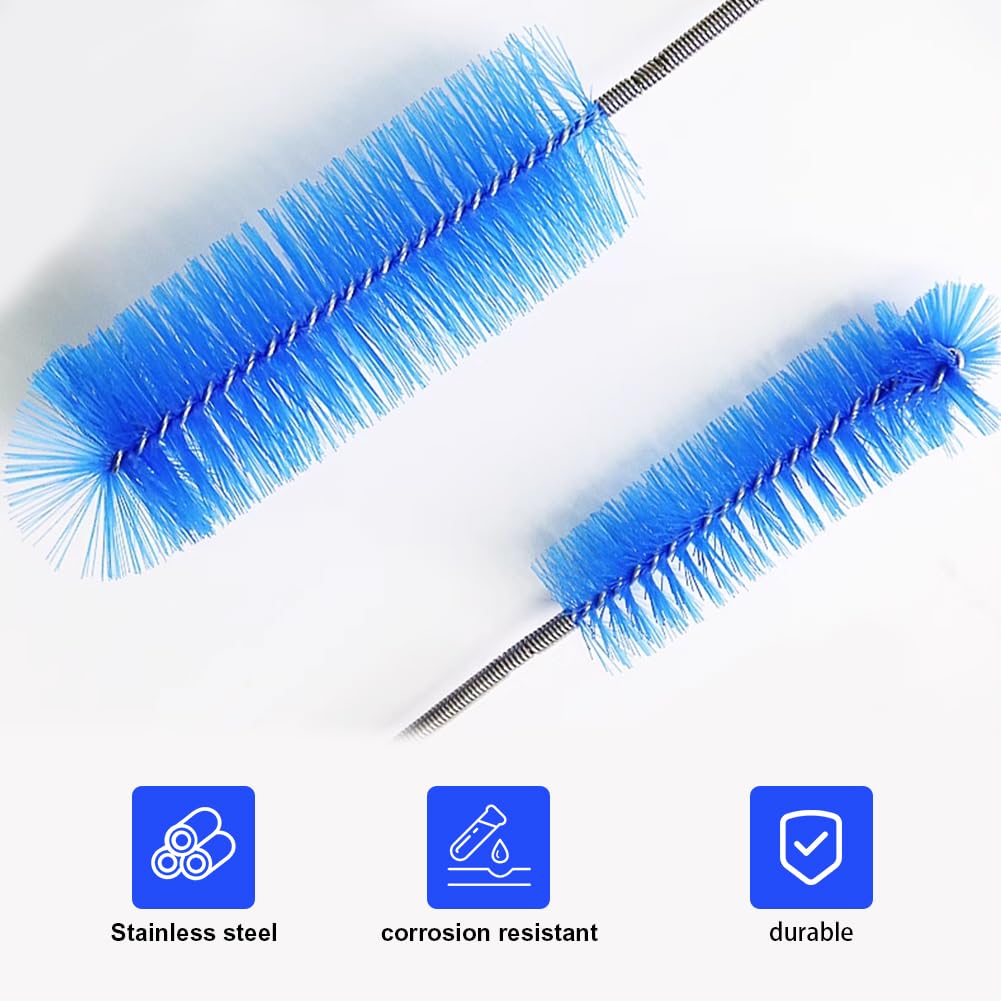Pack of 2 8 in 1 CPAP Cleaner Hose Brush, CPAP Hose Cleaning Brush, Brush Diameter 15 mm and 19 mm, CPAP Hose and Mask Cleaning Brush, for Cpap, Pipes, Aquarium Cleaning Brush - Image 3