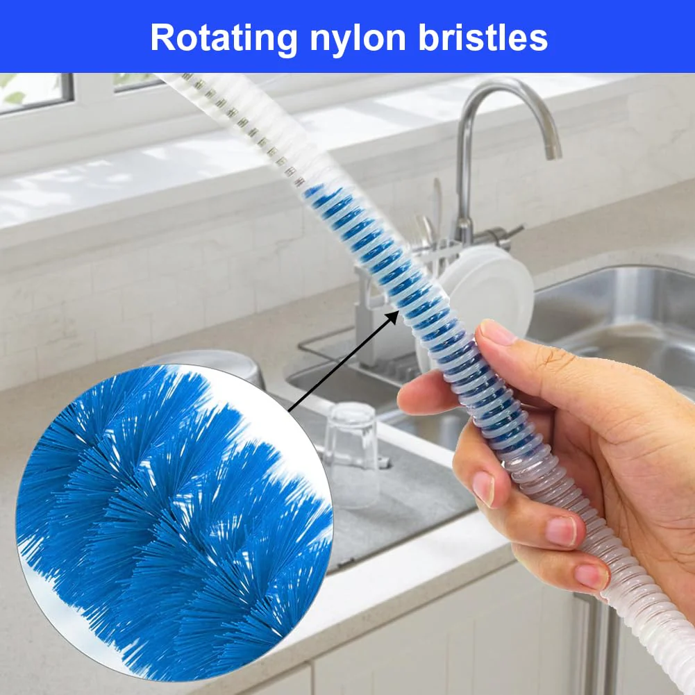 Pack of 2 8 in 1 CPAP Cleaner Hose Brush, CPAP Hose Cleaning Brush, Brush Diameter 15 mm and 19 mm, CPAP Hose and Mask Cleaning Brush, for Cpap, Pipes, Aquarium Cleaning Brush - Image 4