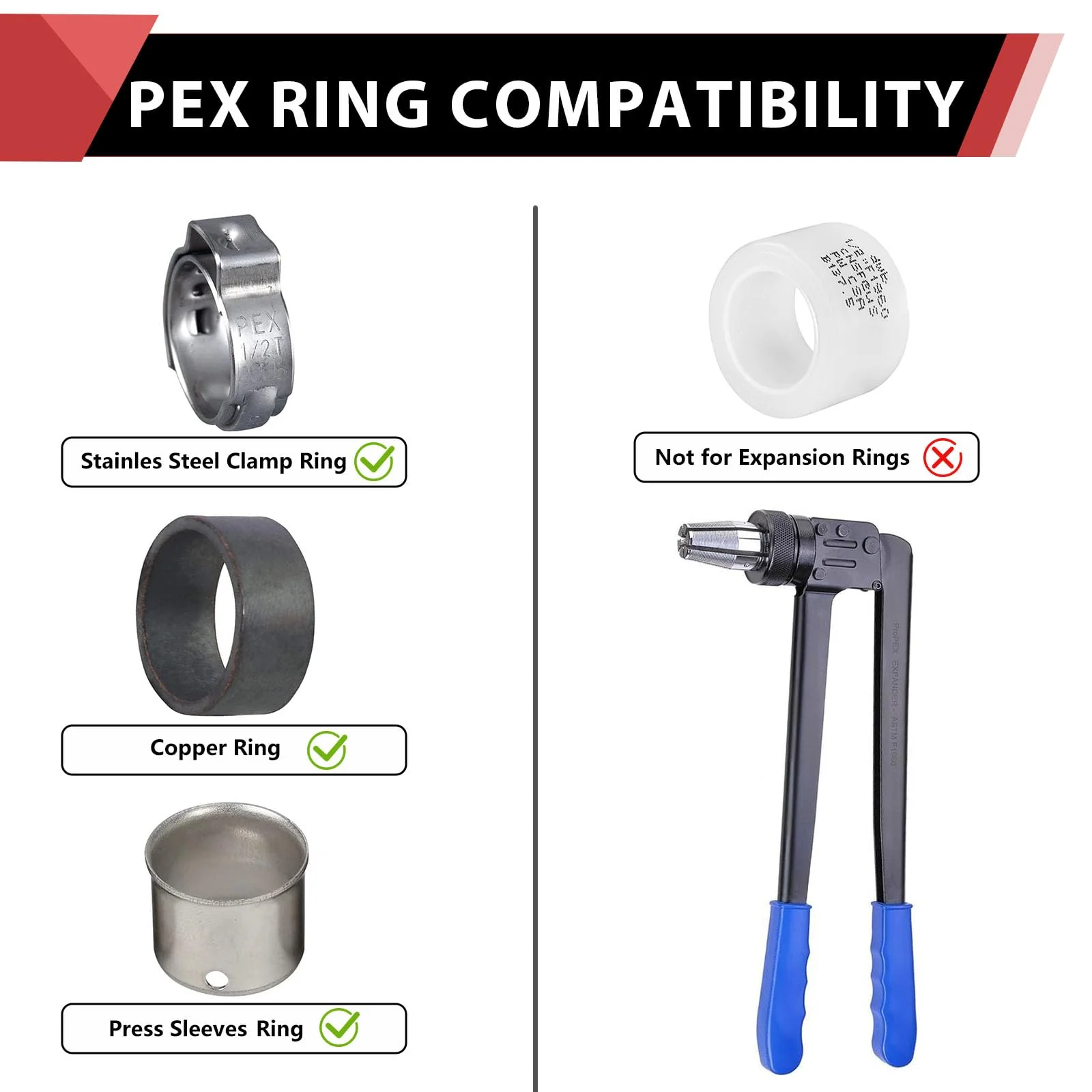 (Pack of 2) EFIELD Pex 3/4"x 1/2" Female Threaded NPT Elbow Adapter Brass Crimp Fittings (Pex 3/4"x 1/2" Female Thread),(PEX1807301-2PCS) 3/4"x 1/2"(Pack of 2) - Image 5