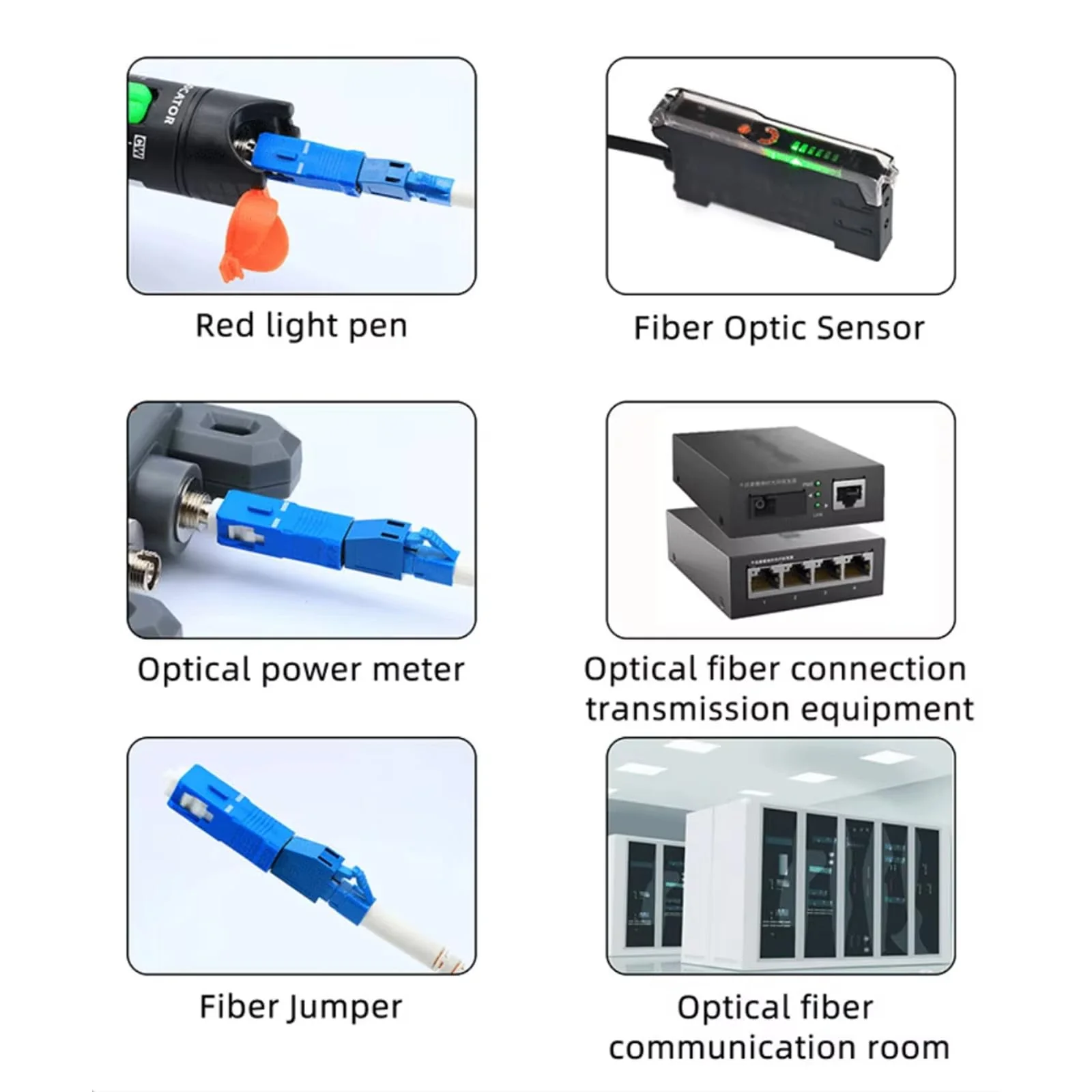 Pack of 2 Fibre Optic Coupling, LC/APC Female to SC/APC Male, SC Male-LC Female, Singlemode Fibre Optic Adapter, Hybrid Fibre Adapter Plug, for Connecting Fibre Optic Communication Devices - Image 7