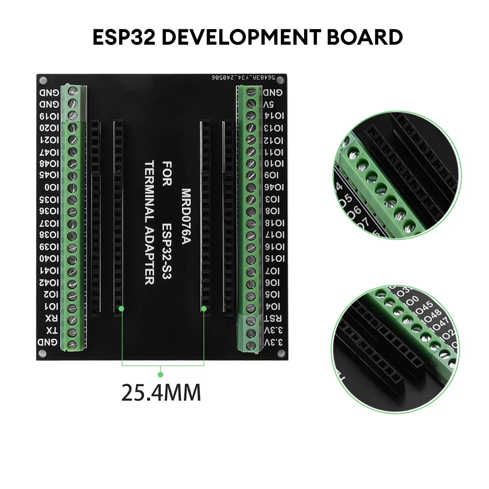 Pack of 2 for ESP32 Expansion Board, 1 in 2 Microcontroller Development Board Compatible with 44Pin for ESP32 S3 N8R2 N16R8 Development Board 2 x expansion board - Image 3