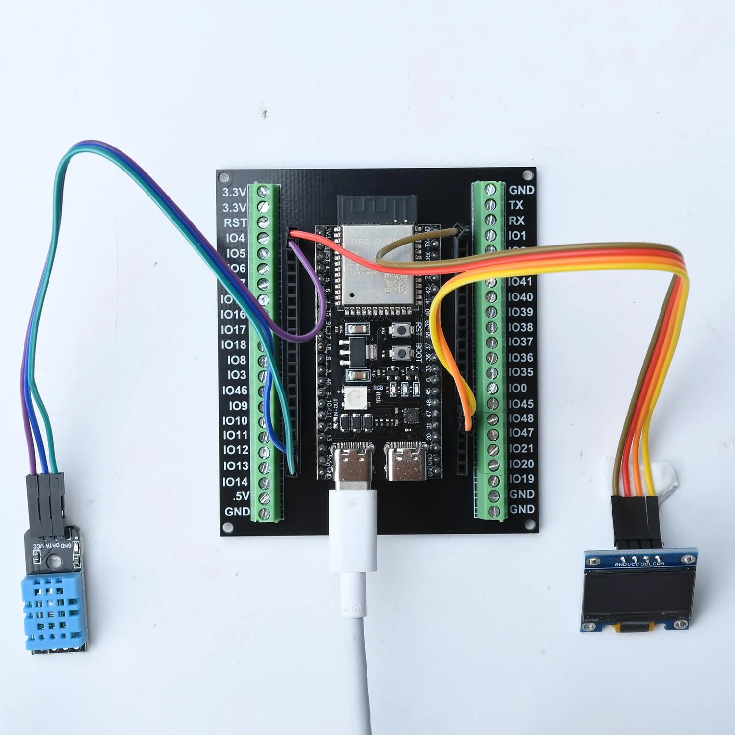 Pack of 2 for ESP32 Expansion Board, 1 in 2 Microcontroller Development Board Compatible with 44Pin for ESP32 S3 N8R2 N16R8 Development Board 2 x expansion board - Image 8