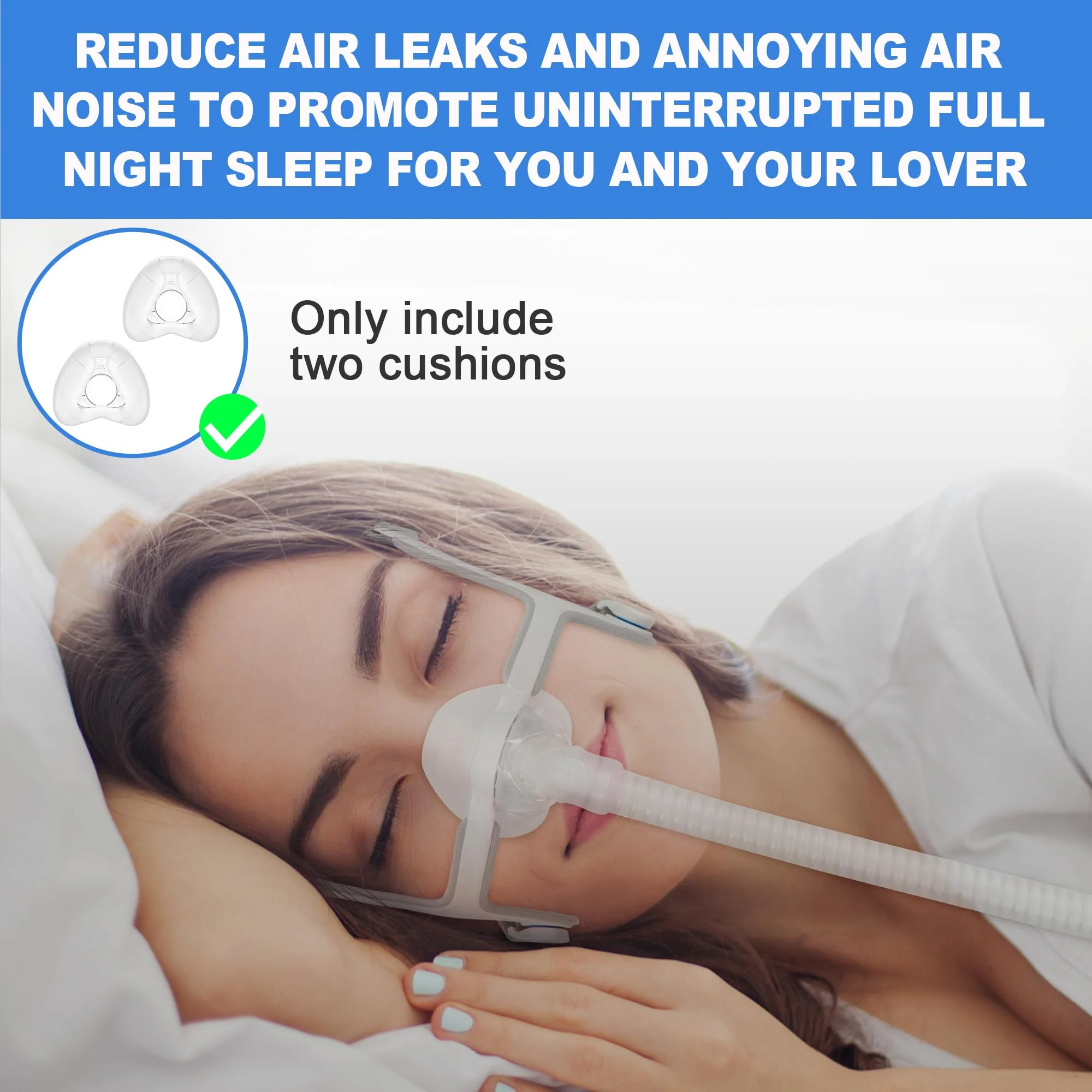 Pack of 2 Replacement Masks (L) for Airfit N20, Comfortable Fit & Softer Wear, Compatible with Original Frame, High Quality & Durable Replacement Cushion Accessories, High Quality CPAP Accessories by L - Image 4