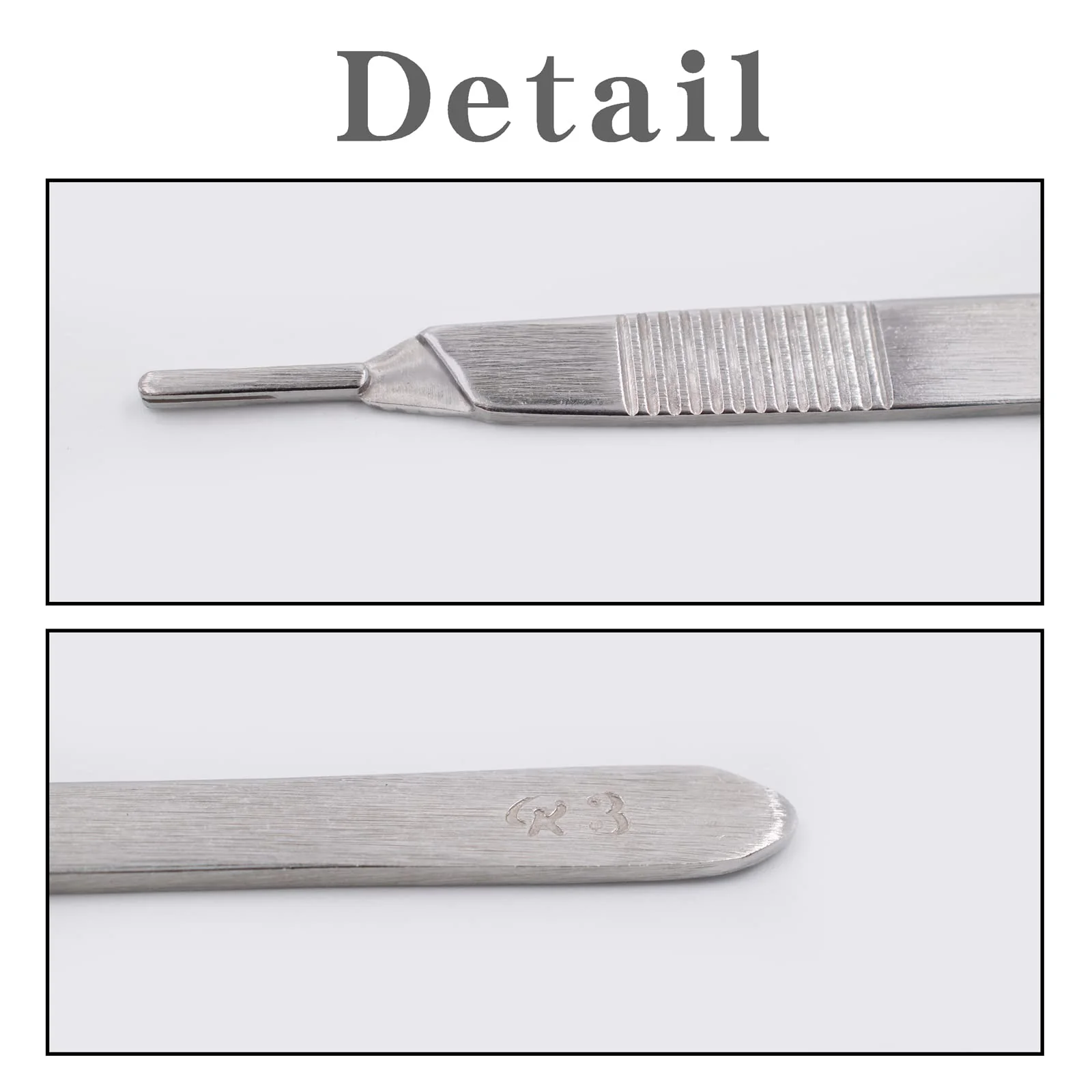 Pack of 2 Scalpel Holder No.3 Suitable for Blades No. 10, 11, 12, 15, Rust Resistant Stainless Steel, Lightweight and Durable, Ideal for Surgical Students, Educational Purposes, DIY Repair Equipment - Image 3