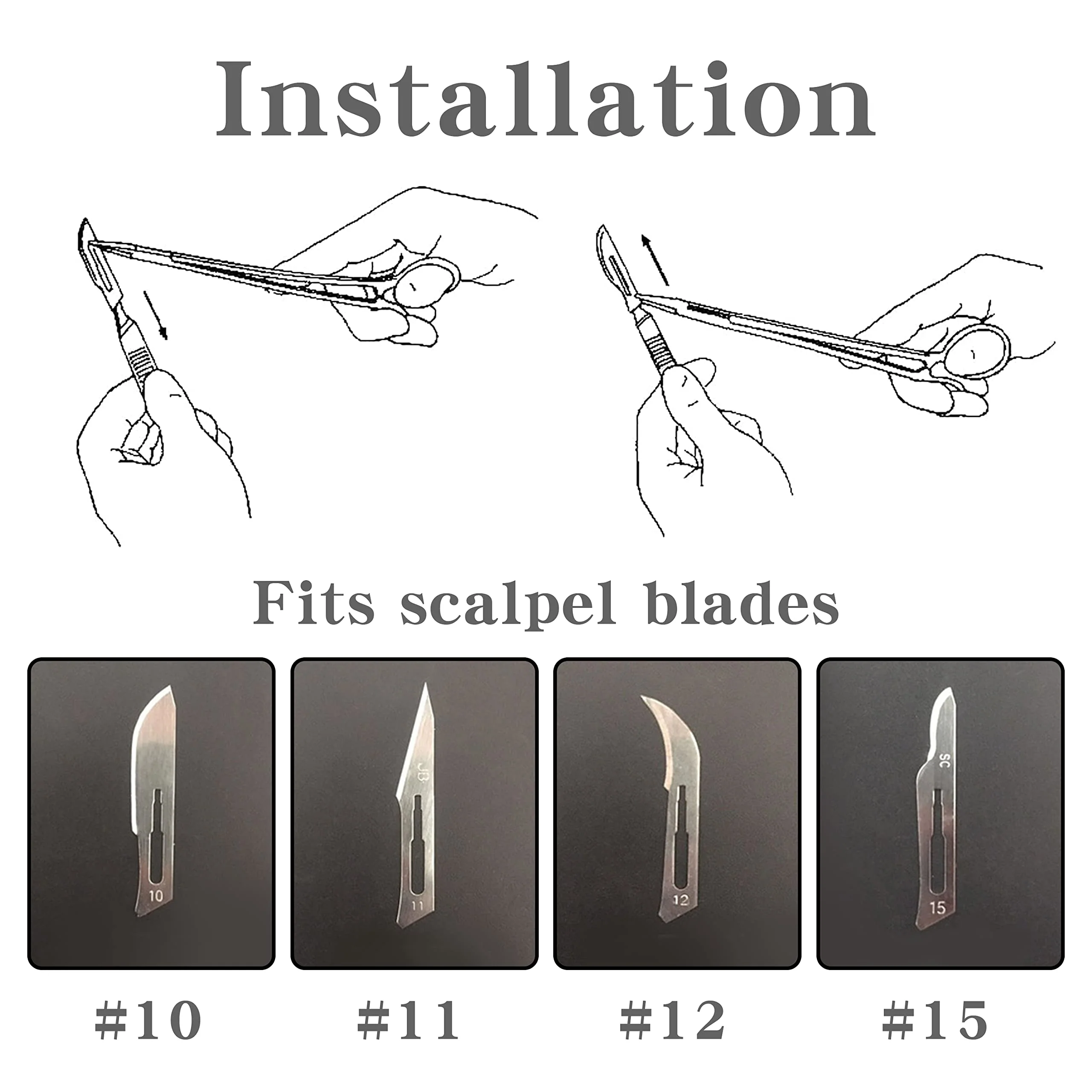 Pack of 2 Scalpel Holder No.3 Suitable for Blades No. 10, 11, 12, 15, Rust Resistant Stainless Steel, Lightweight and Durable, Ideal for Surgical Students, Educational Purposes, DIY Repair Equipment - Image 4