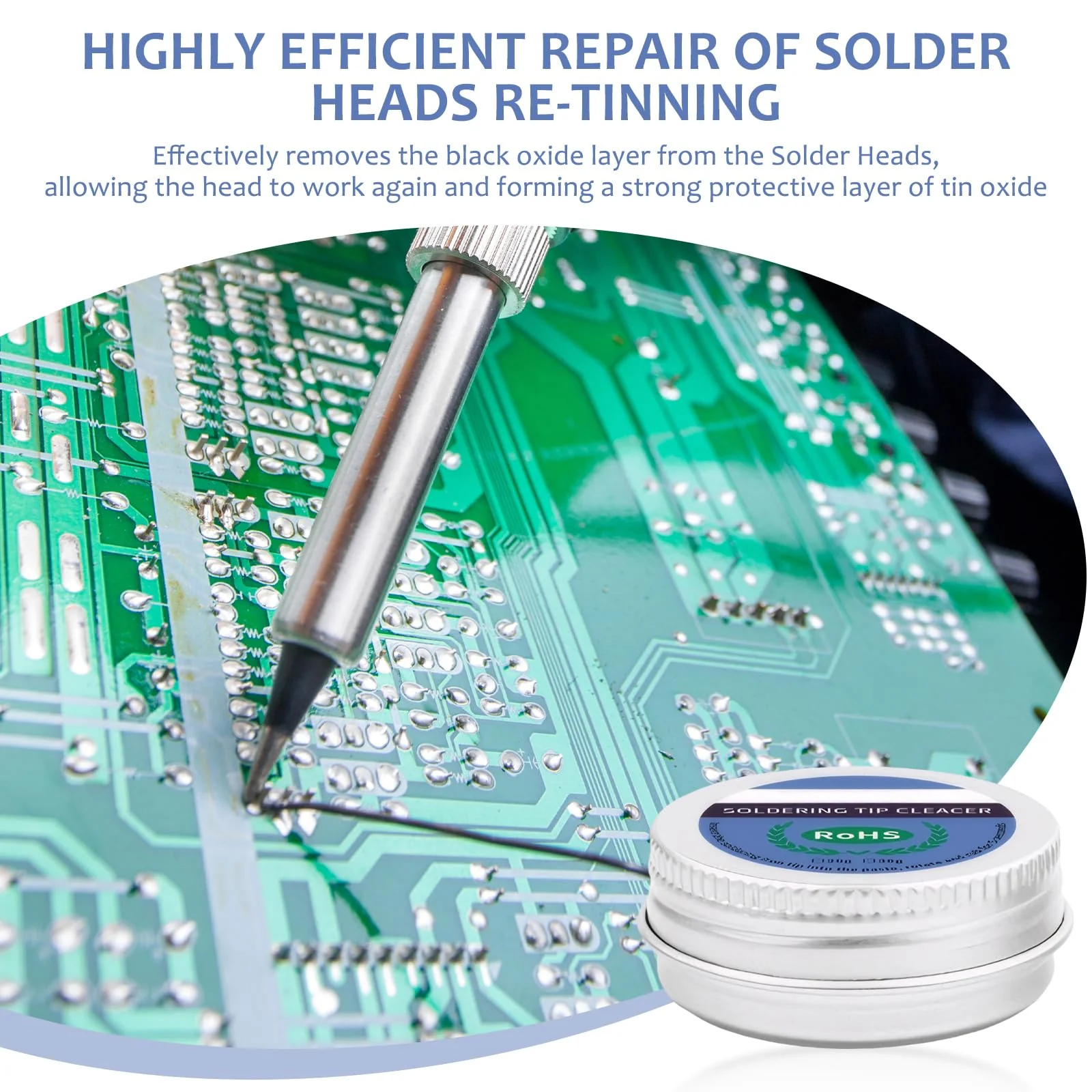 Pack of 2 Soldering Tip Cleaner, 60 g Soldering Tips Reactivator, Can Remove the Oxide Layer, Used to Activate the Oxide Soldering Iron Tip - Image 4
