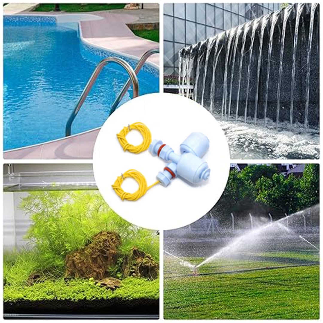 Pack of 2 Water Level Sensors, Both AC 220 V and AC/DC24 V Circuits Can Be Used Liquid Float Switch Liquid Sensor for Hydroponics Gardening Aquarium Pool Tank 52 mm - Image 6
