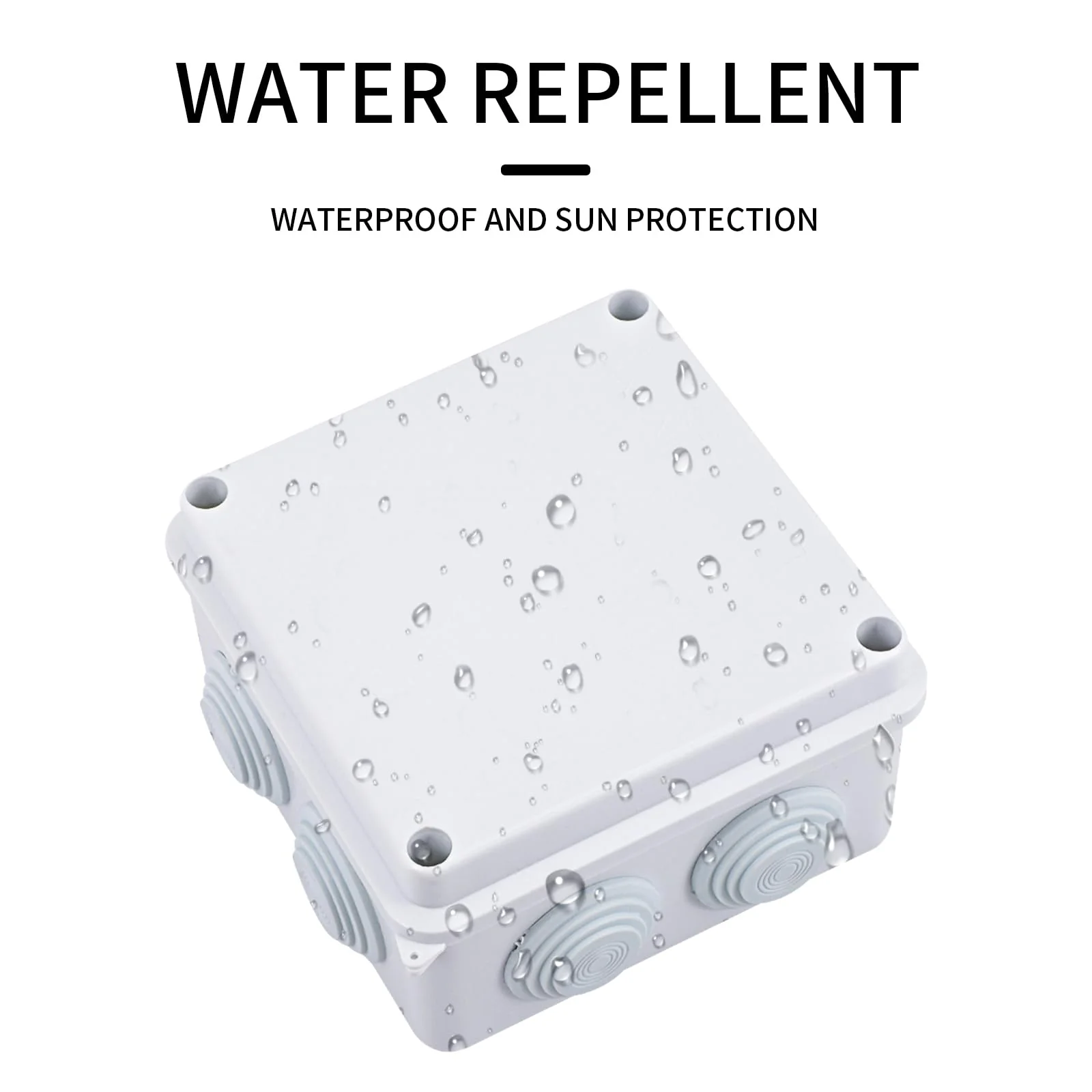 Pack of 2 Waterproof Junction Boxes, Waterproof IP65, Surface-Mounted Junction Box, Outdoor Waterproof Junction Box, Plastic Electrical Box, Junction Box, Junction Box, Distribution Box, White - Image 5