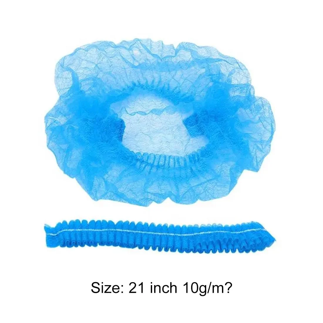 Pack of 20 Disposable Non-Woven Bouffant Caps, Anti-Dust Protection, Headwear, Headwear with Elastic Stretch Band for Medical Laboratories, Nurse, Tattoo, Hospital - Image 2