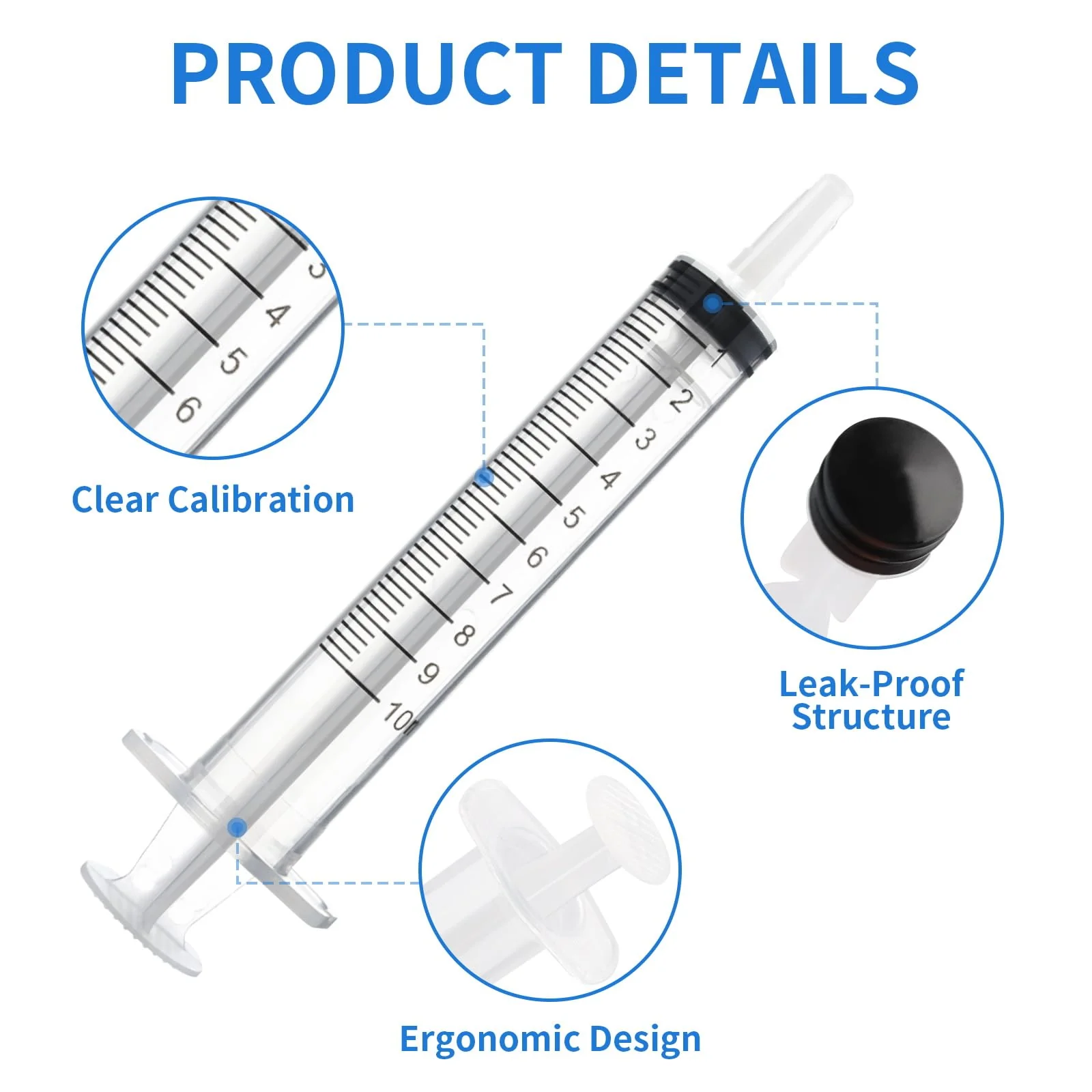 Pack of 20 Syringes 10 ml Plastic Syringe, Individually Packed, Durable Colostrum Syringes, Versatile Dosing Syringes, Reusable Liquid Syringe Measuring Syringe for Garden and Pet Care - Image 3