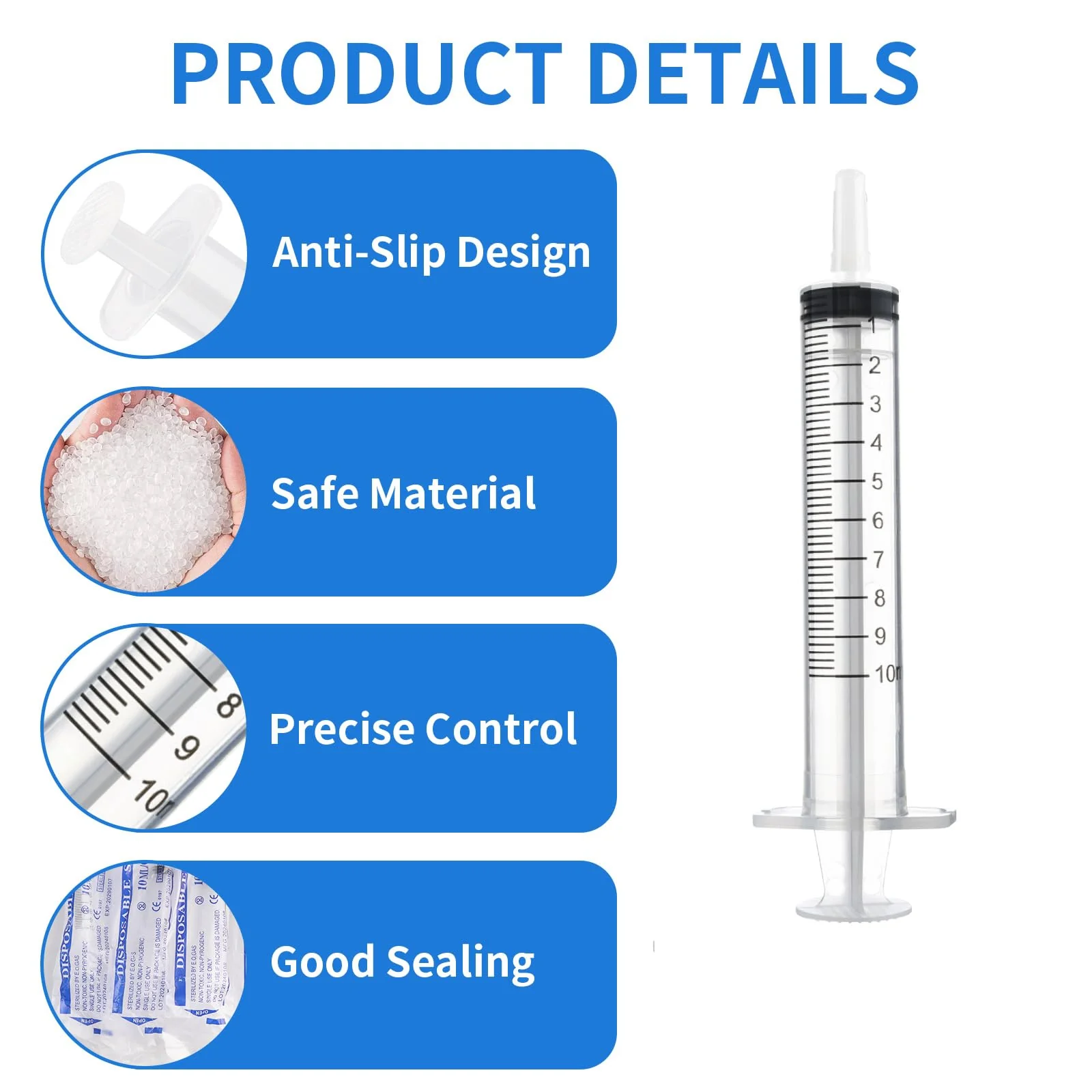 Pack of 20 Syringes 10 ml Plastic Syringe, Individually Packed, Durable Colostrum Syringes, Versatile Dosing Syringes, Reusable Liquid Syringe Measuring Syringe for Garden and Pet Care - Image 5