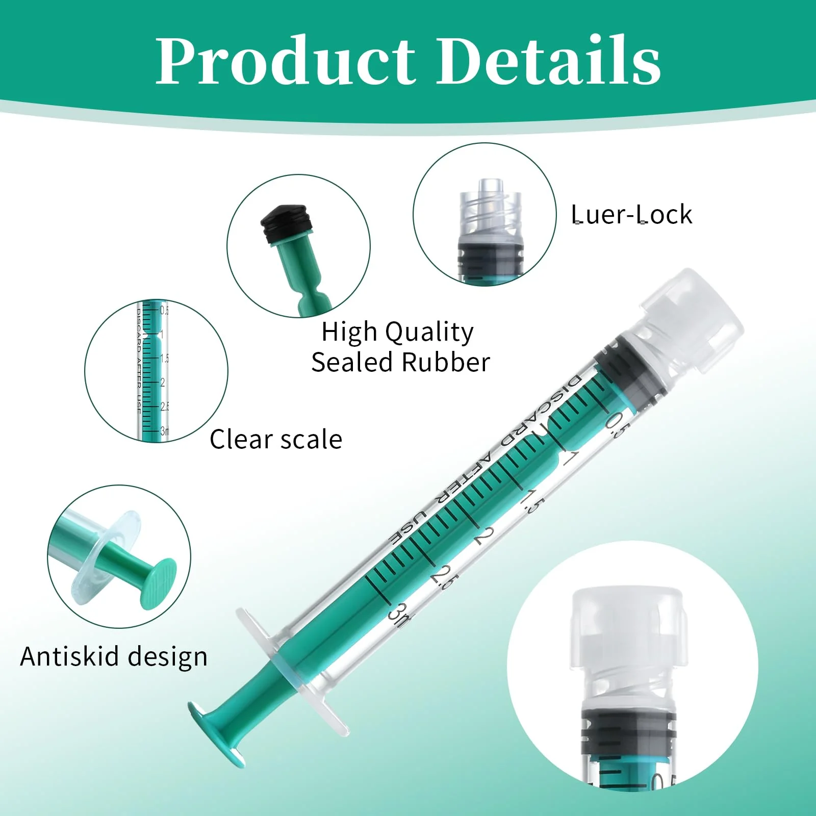 Pack of 20 Syringes 3 ml Colostrum Syringe with Caps, Disposable Syringe without Needle Plastic Syringe Luer-Lock Individually Packed Syrings, Dosing Syringe for Laboratories, Liquid Measurement 20 Stück 3ml - Image 3