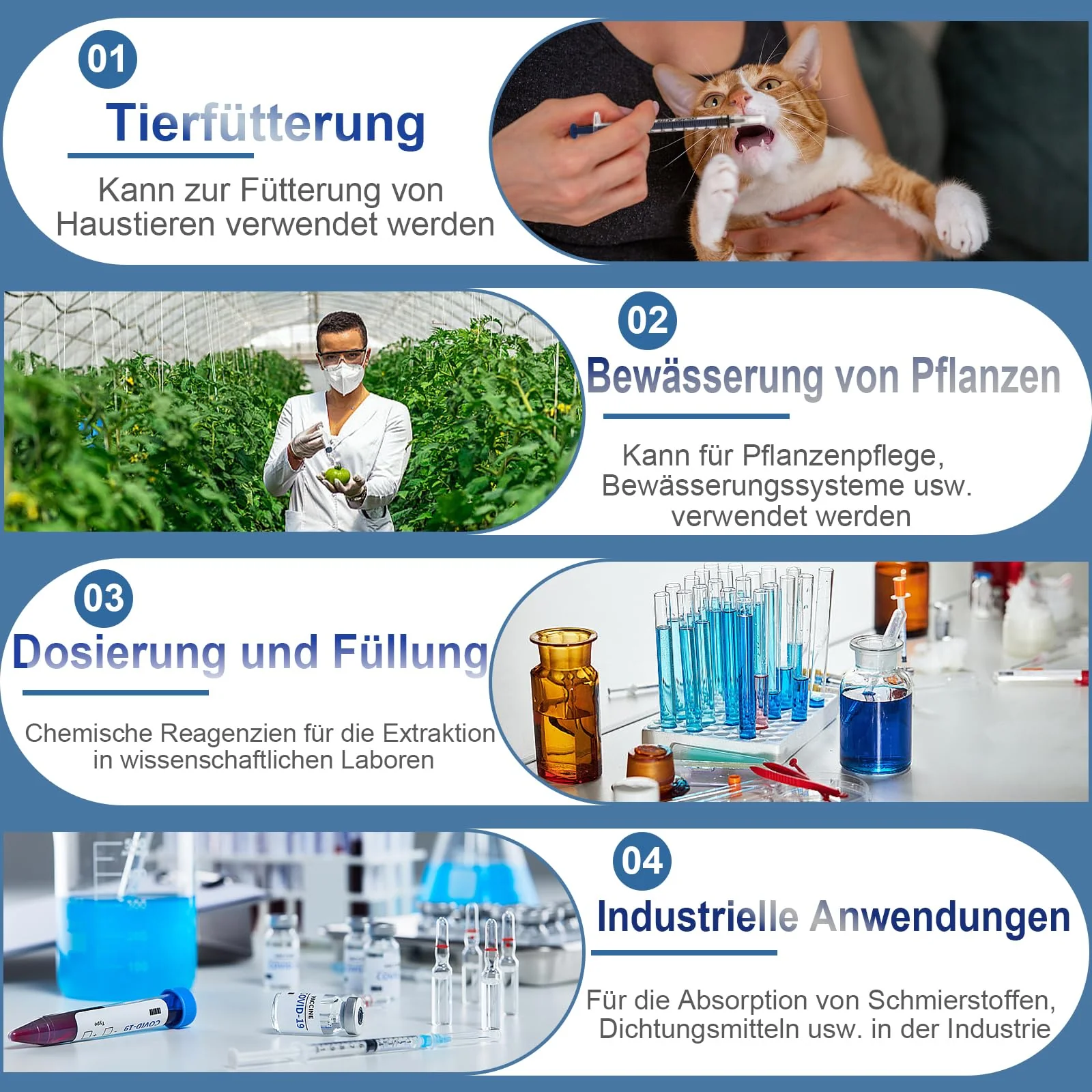 Pack of 25 1 ml Syringes, Plastic Syringes with Caps Individual Packaging, No Needle Syringe with Measurement, Colostrum Syringe for Laboratory, Pet Feeding, Plant Watering, Liquid Measurement (25, 1 1ml - Image 5