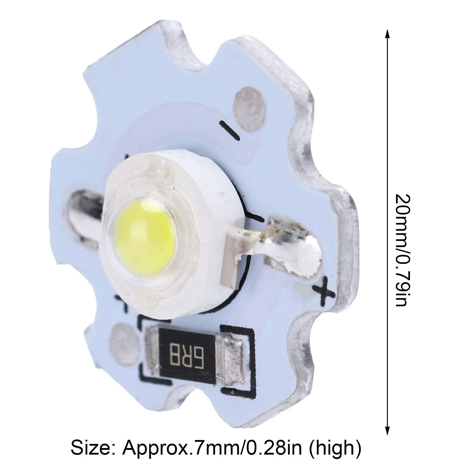 Pack of 25 5 V LED Light LED Chip, 200 lm 1 W High Performance LED Chips with Aluminium Plate, Light Beads Brightness Light Source Chip for DIY Lighting Fixtures (Cool White Light) - Image 8