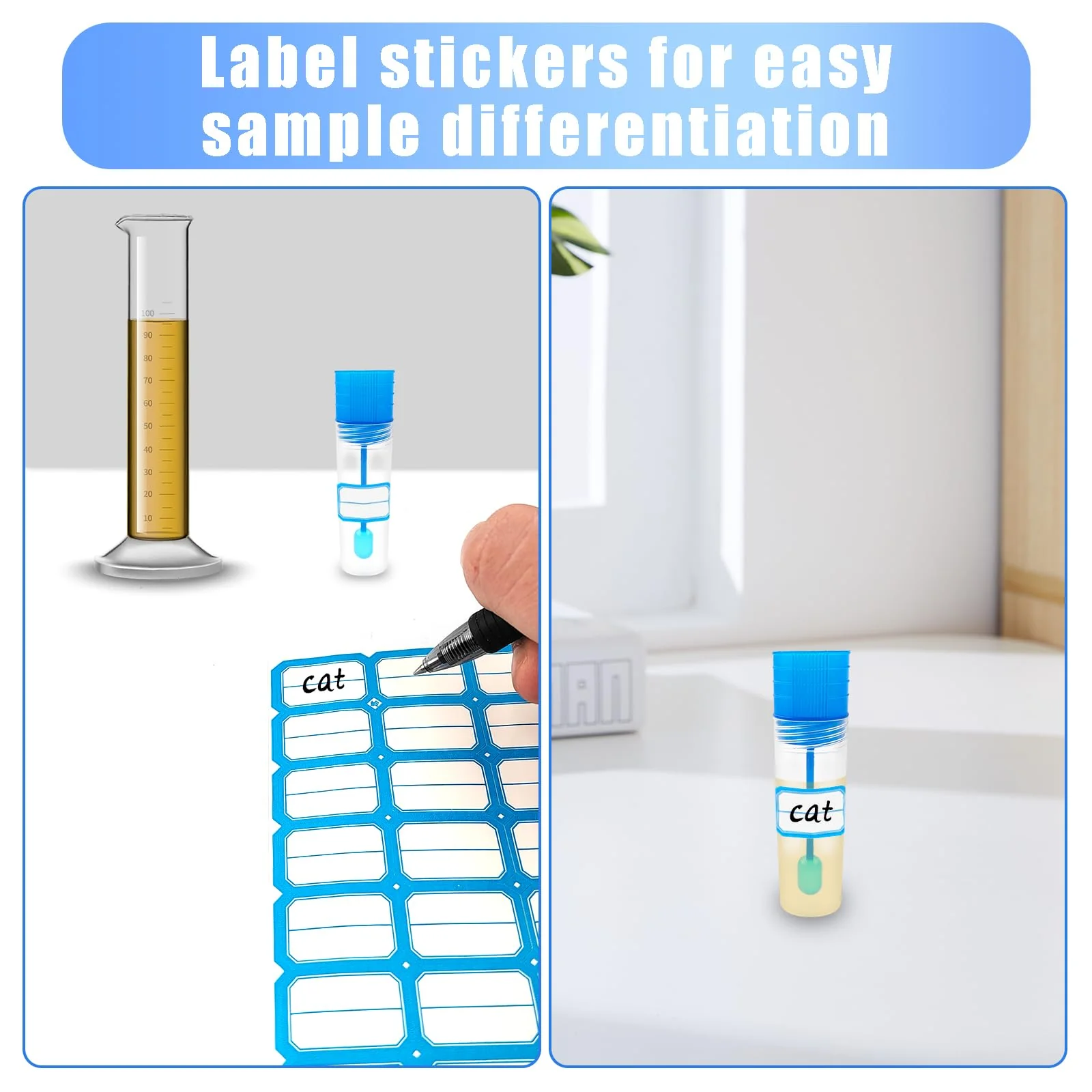 Pack of 28 Chair Sample Tubes, Sample Tube with Spoon, 20 ml Faecal Sample Tube, Dog Chair Catcher for Chair Sample, Sample Tube with Label Sticker for Pets for Testing - Image 4