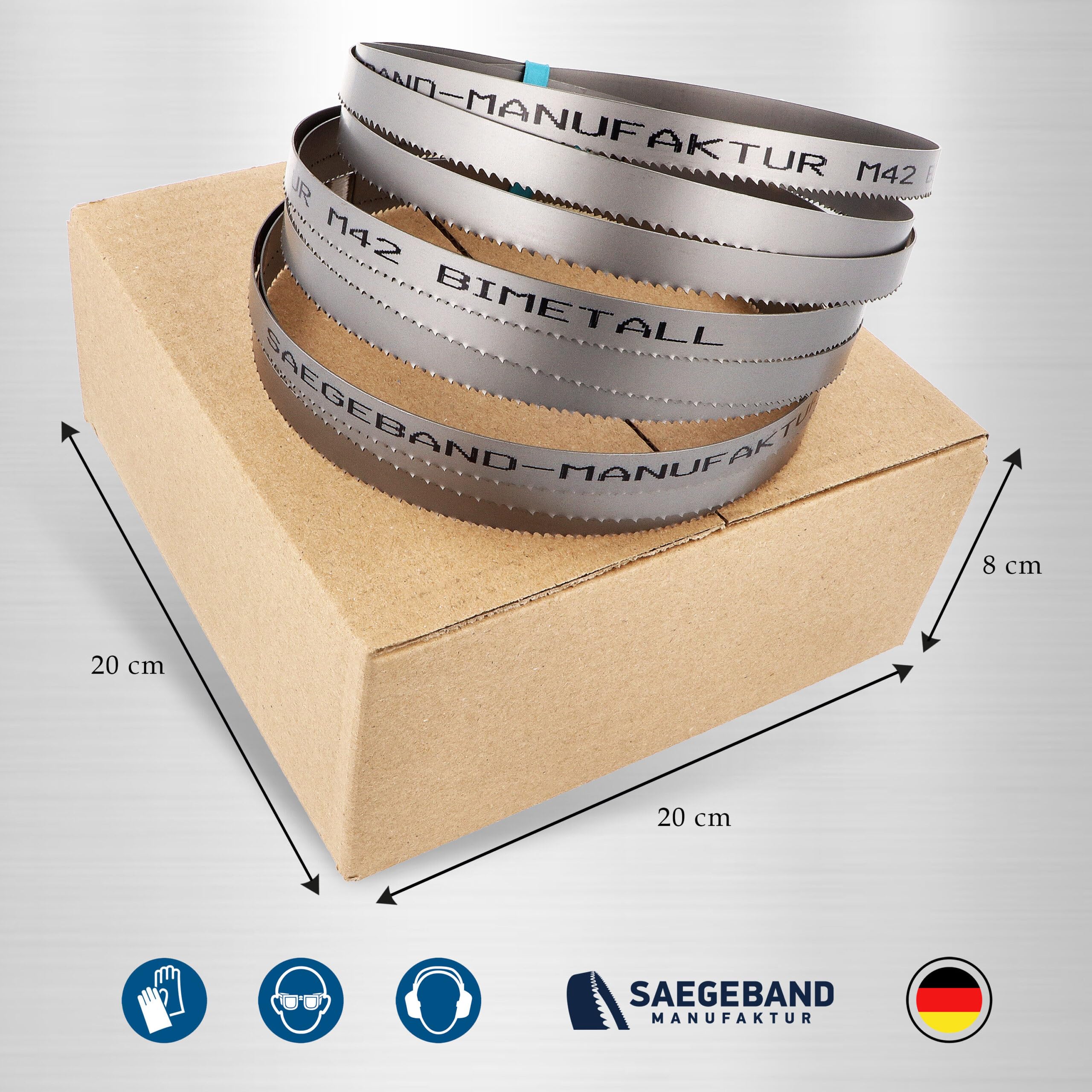 Pack of 3 Premium M42 HSS Bi-Metal Saw Bands, 1435 x 13 x 0.65 mm with 14/18 TPZ, Bandsaw Blade, Saw Blade for Metal, Steel, Aluminium, Non-ferrous Metals Light Metal Alloys 1435x13x0,65mm 14/18 TPI - Image 2