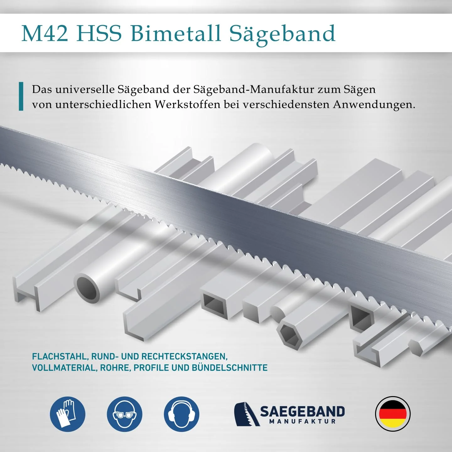 Pack of 3 Premium M42 HSS Bi-Metal Saw Bands, 1435 x 13 x 0.65 mm with 14/18 TPZ, Bandsaw Blade, Saw Blade for Metal, Steel, Aluminium, Non-ferrous Metals Light Metal Alloys 1435x13x0,65mm 14/18 TPI - Image 4