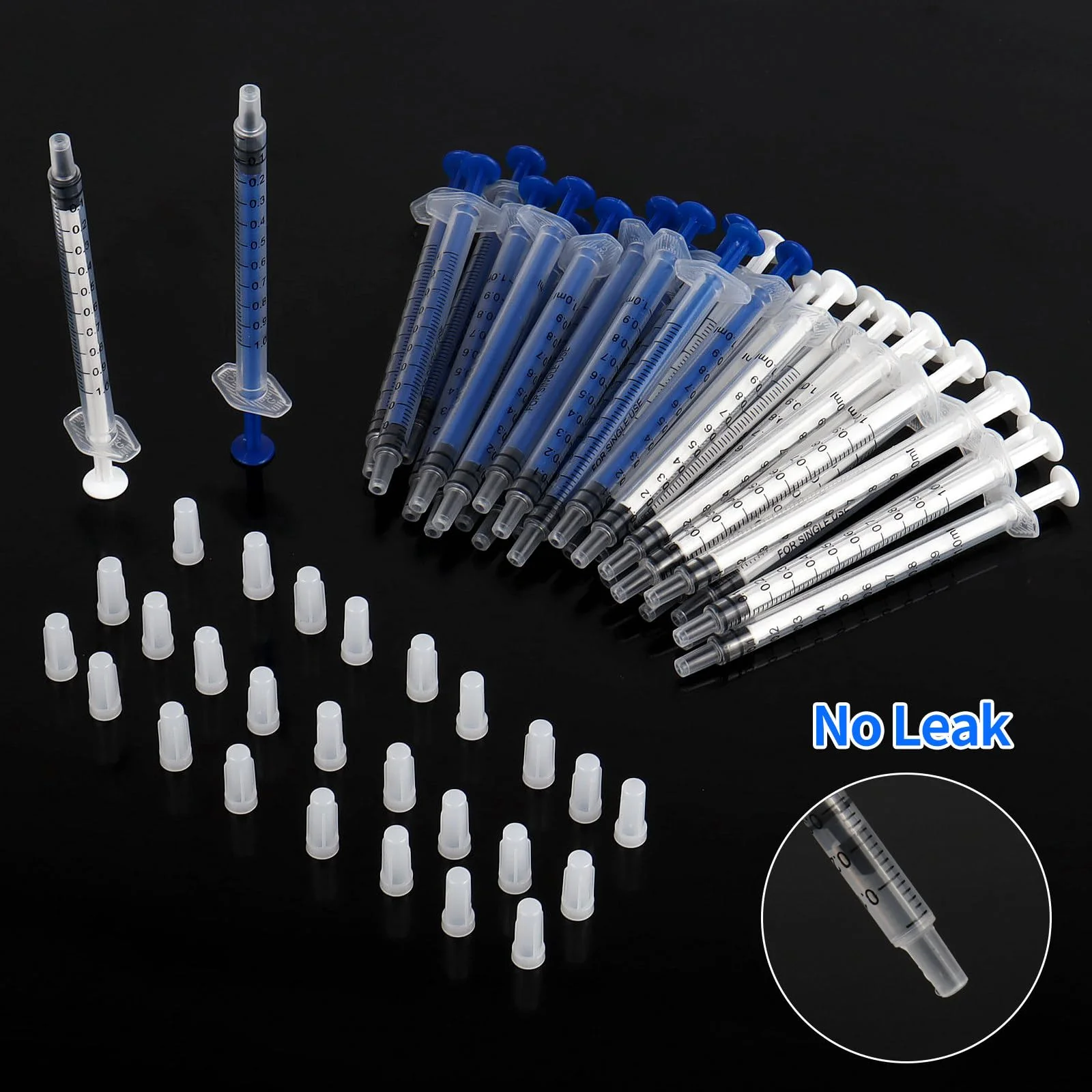 Pack of 30 1 ml Sterile Syringe without Needle Colostrum Syringes, 1 ml Plastic Syringes Independent Disposable Syringes 1 ml with Cap for Refilling and Measuring Liquids Scientific Laboratories - Image 4