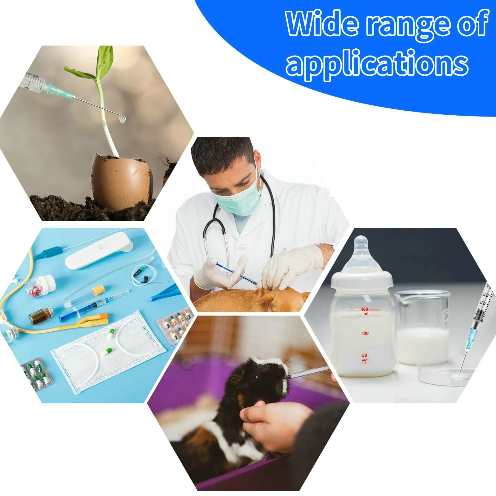 Pack of 30 1 ml Sterile Syringe without Needle Colostrum Syringes, 1 ml Plastic Syringes Independent Disposable Syringes 1 ml with Cap for Refilling and Measuring Liquids Scientific Laboratories - Image 7