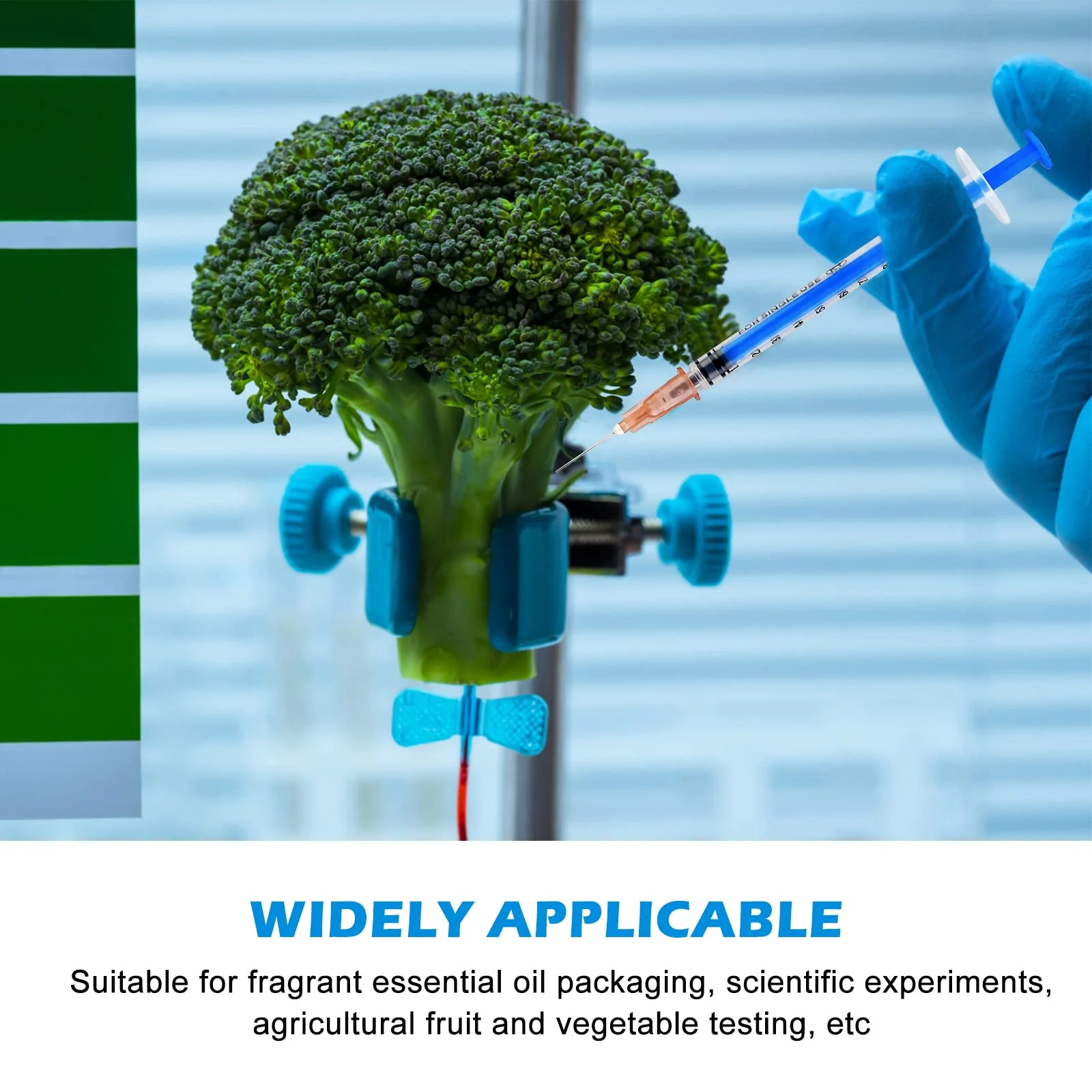 Pack of 30 1 ml Syringes, Plastic Syringes with Caps, Independent Seal Packaging, Minimum Scale 0.01 ml, for Feeding Animals, Liquid Measurement for Laboratory, Industrial Precision Application blue - Image 2