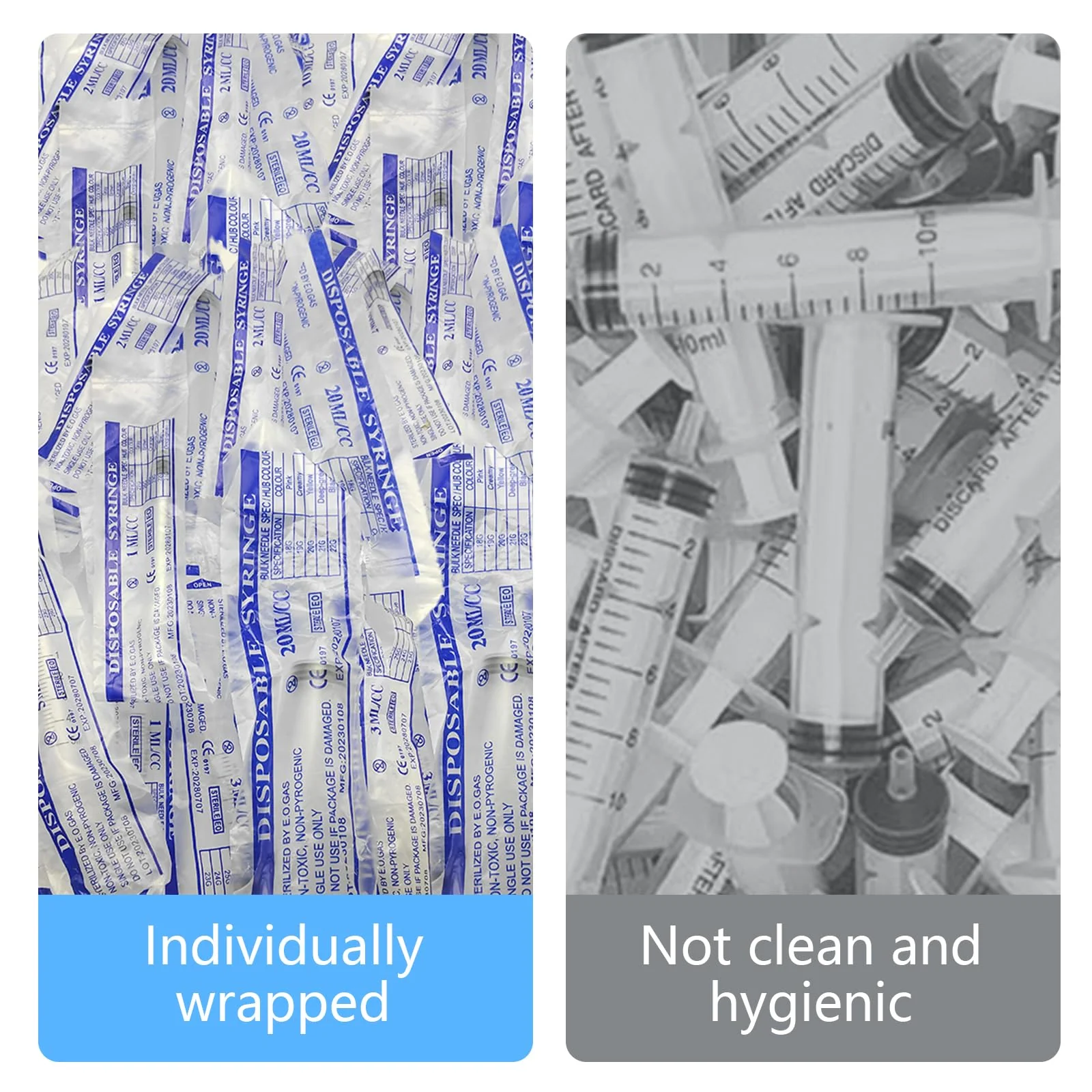Pack of 30 Syringes 2.5 ml Plastic Syringe with Needles with Caps, Plastic Tube Syringes, Disposable Syringes Small, Dosing Syringe Liquid Syringe for Hobby and DIY, Individually Sealed Packaging - Image 5