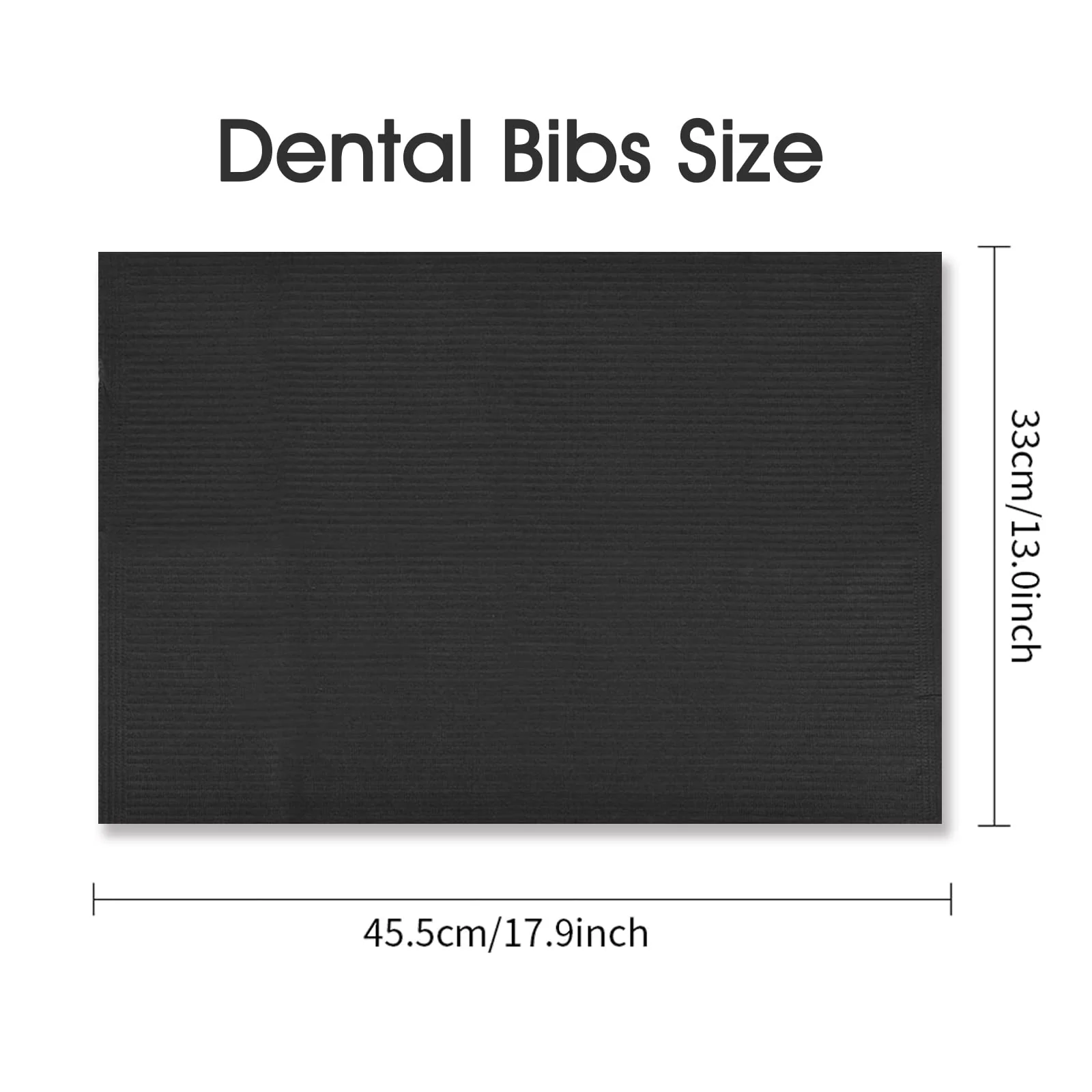 Pack of 35 Dental Bibs, Black, Disposable Dental Bibs, Waterproof Tattoo Bibs, 33 x 45 cm, Tattoo Covers, Multi-Purpose for Tattoo Accessories, Dental Treatment - Image 2