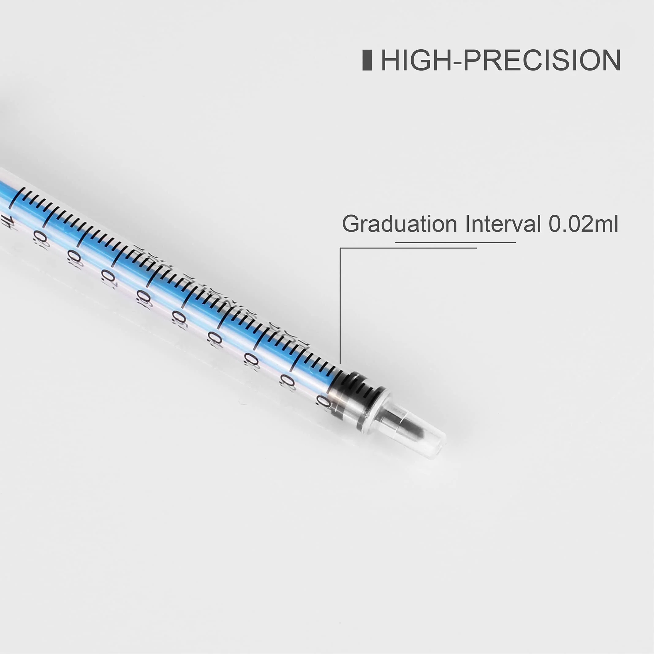 Pack of 36 1 ml plastic syringes + 36 needle-less measuring caps for refilling laboratory liquids and measuring animal feed oil glue 1 ml (36 pieces) - Image 4