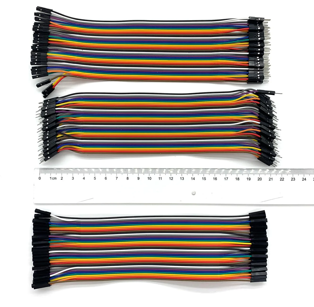 Pack of 4 40 Pin 2.54 mm Dupont Jumper Cable - 20 cm Flexible Connection for Electronic Projects (Female-Male) Female-male - Image 2