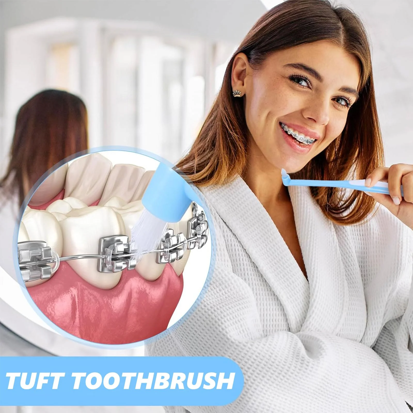 Pack of 4 Tuft Toothbrush, Soft Tuft Brush, Soft Tufted Toothbrush, Single Interdental Spacing Brush for Orthodontic Braces - Image 3