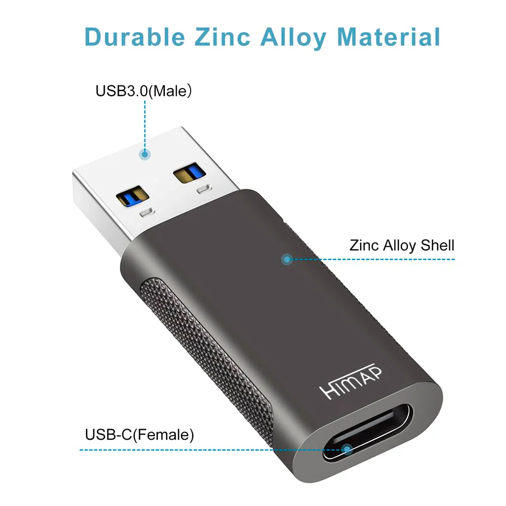 Pack of 4 USB C to USB Adapters, 2*USB-C to USB-A & 2*USB-A to USB-C Female Adapter Speed Data Transfer & Fast Charging for iPhone/PC/Samsung/iPad/Laptop/etc, USB to USB C Adapter (Pack of 4) - Image 4