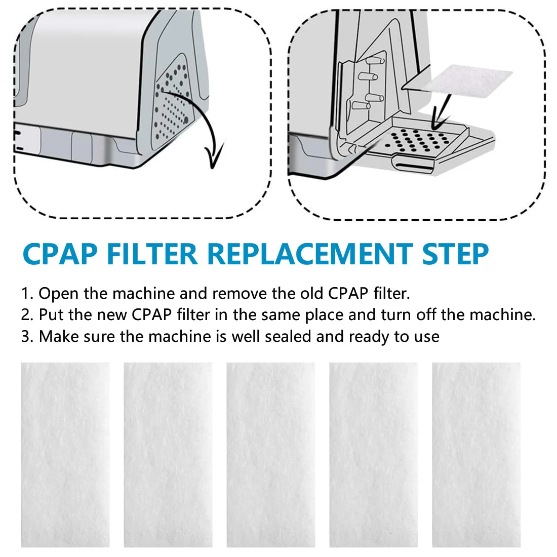 Pack of 40 CPAP Filters for AirSense 11 Disposable Air Filter Premium CPAP Filters Machine Filter for S11 Series Replacement Filters - Image 4