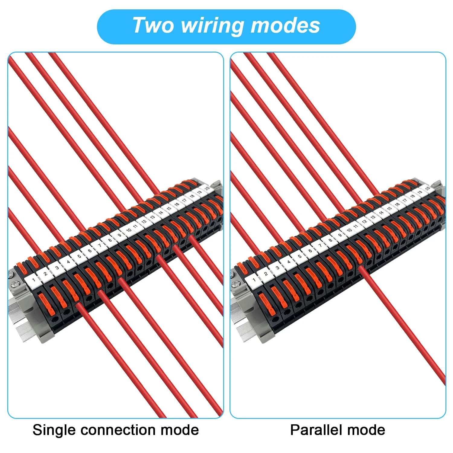 Pack of 40 DIN Rail Terminals, 0.08-4 mm² PCT-211 DIN Rail Terminals, Terminal Block Terminal Block Kit, Quick Wiring Electrical Terminal Block for Automation Projects, DIY Projects - Image 5