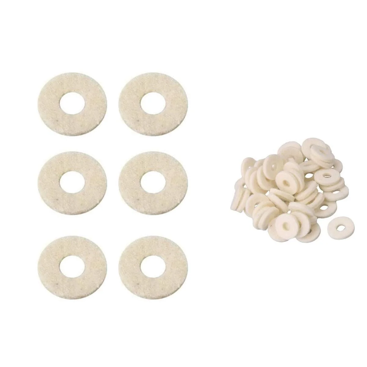 Pack of 40 Trumpet Valve Pads Trumpet Washers Cushion Trumpet Top Cap Felt Ring Pads Trumpet Replacement Accessory Trumpet Parts Black 20 and White 20 Black and White - Image 3