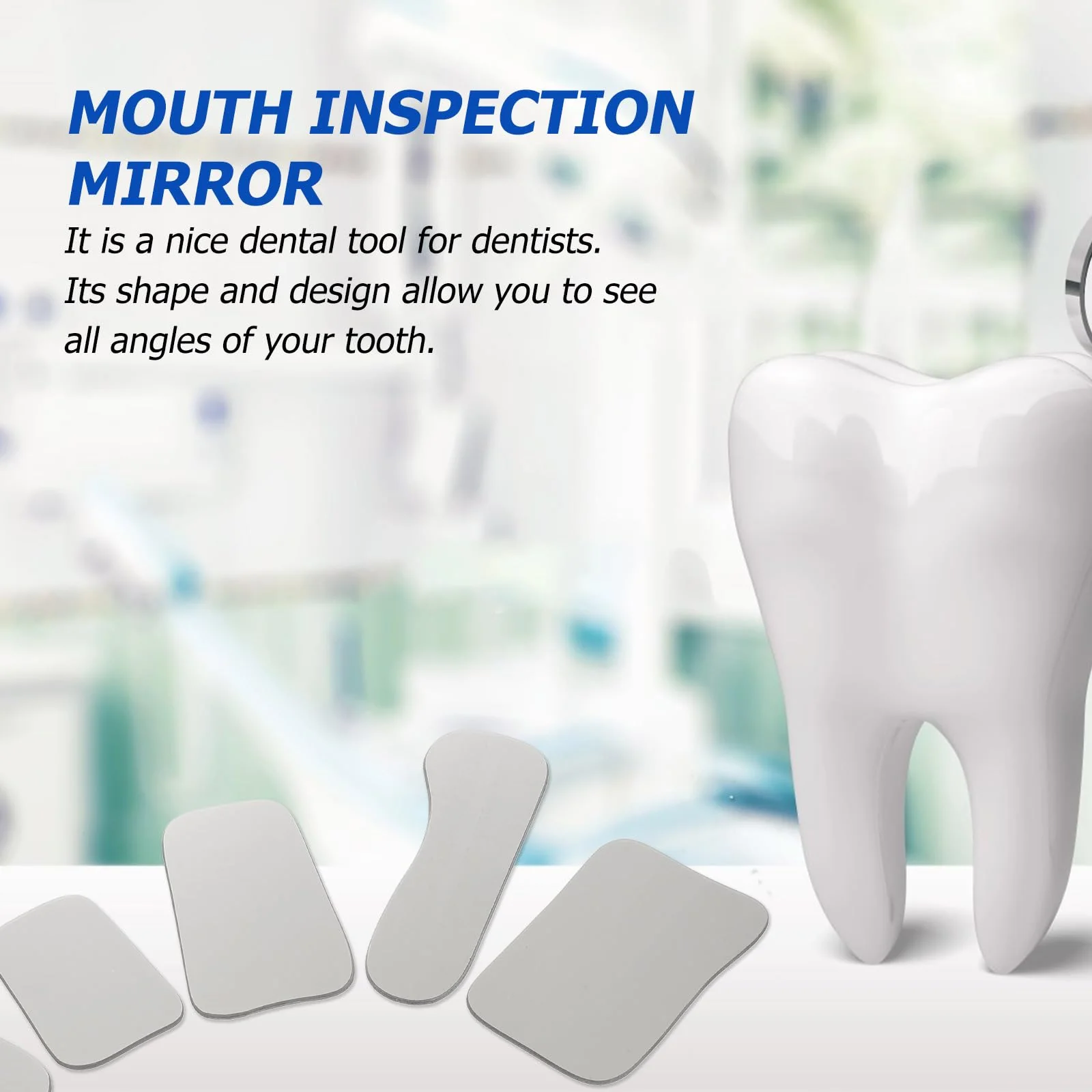 Pack of 5 Dental Mirrors, Mouth Mirrors, Dentist Mirrors, Orthodontic Inspection Mirror, Irregular Double-Sided Mirror, Dental Care Set for Clinical Dentists Dentist Mirror - Image 6